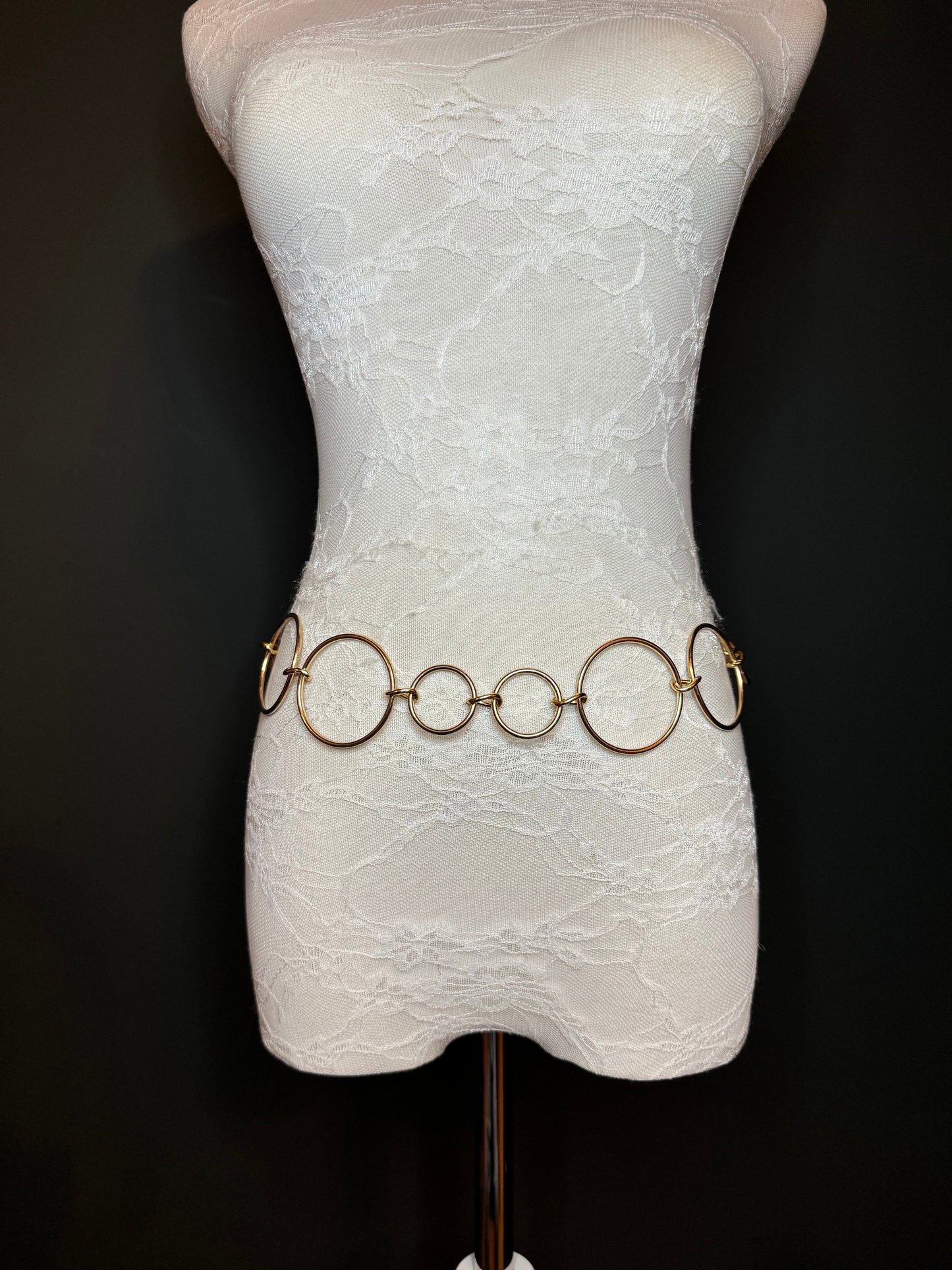 X-long Ring Belt, Metal Ring Belt, Teen Sizes, Sizes 18”-60”, Custom, Fan Design, Fan Collection, Gold, Silver Metal belt, Fashion Accessory