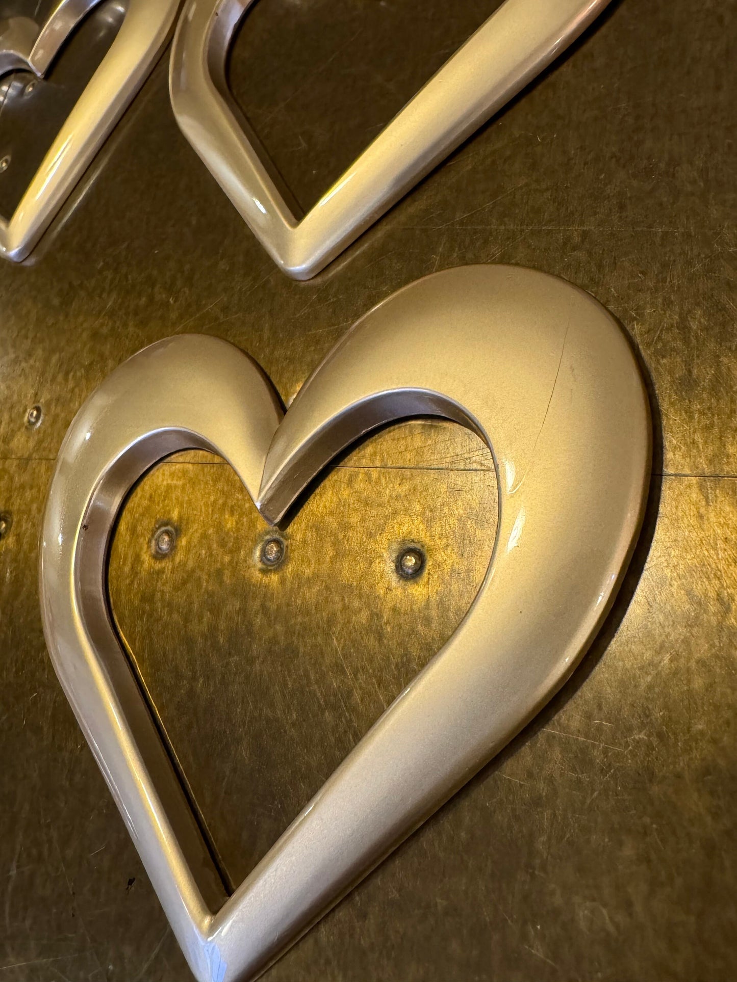3.5” Heart Metal Buckle, Matt Gold, Heart, Buckle, Clothing, Swimwear, Tops, Crafts, Couture, Fashion, Swimwear Collection