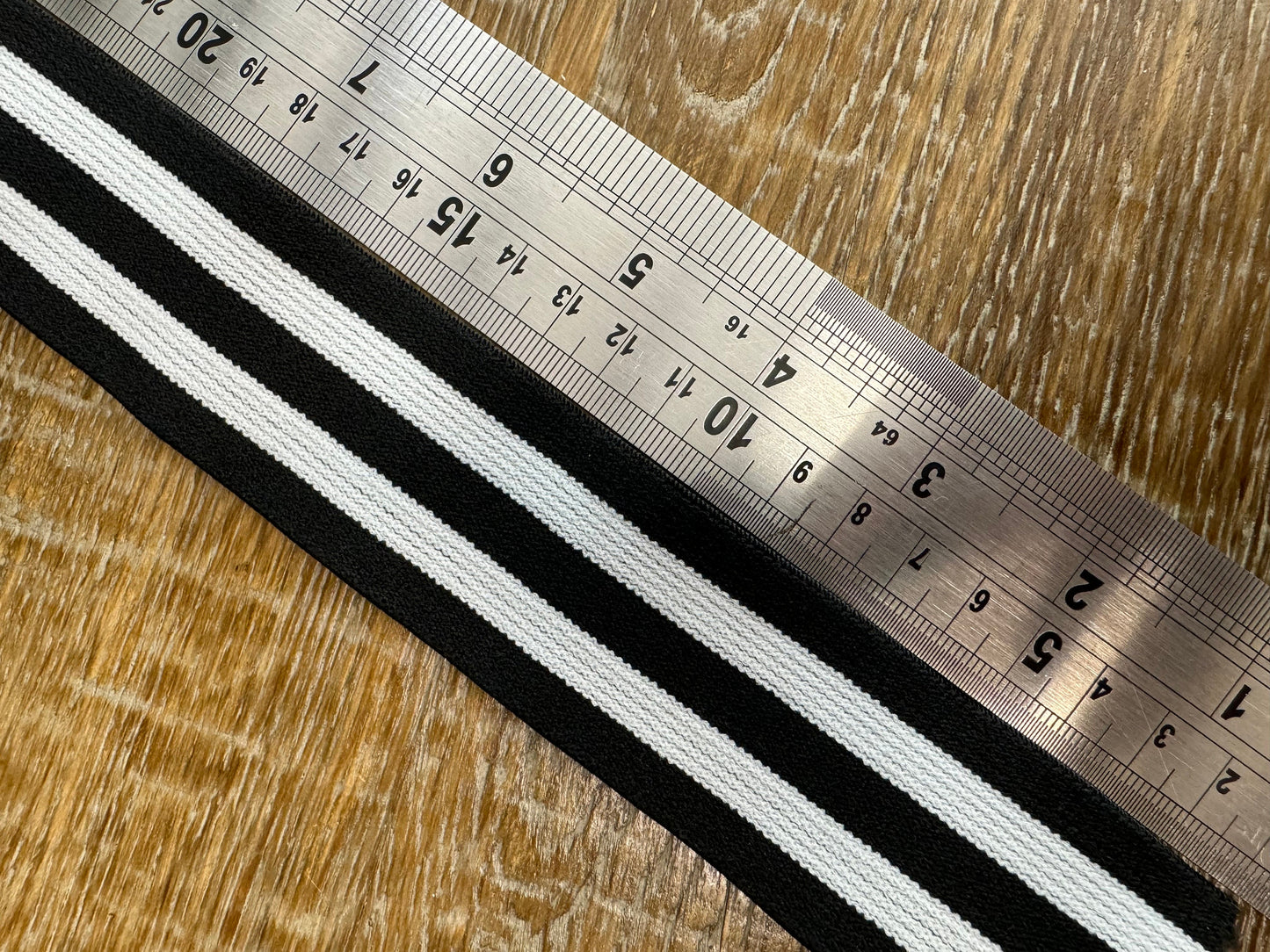 4cm Wide Elasticated Stripe, Elastic Band, Stripe Elastics, Belts, Bands, Waistband, Crafts, Black, White