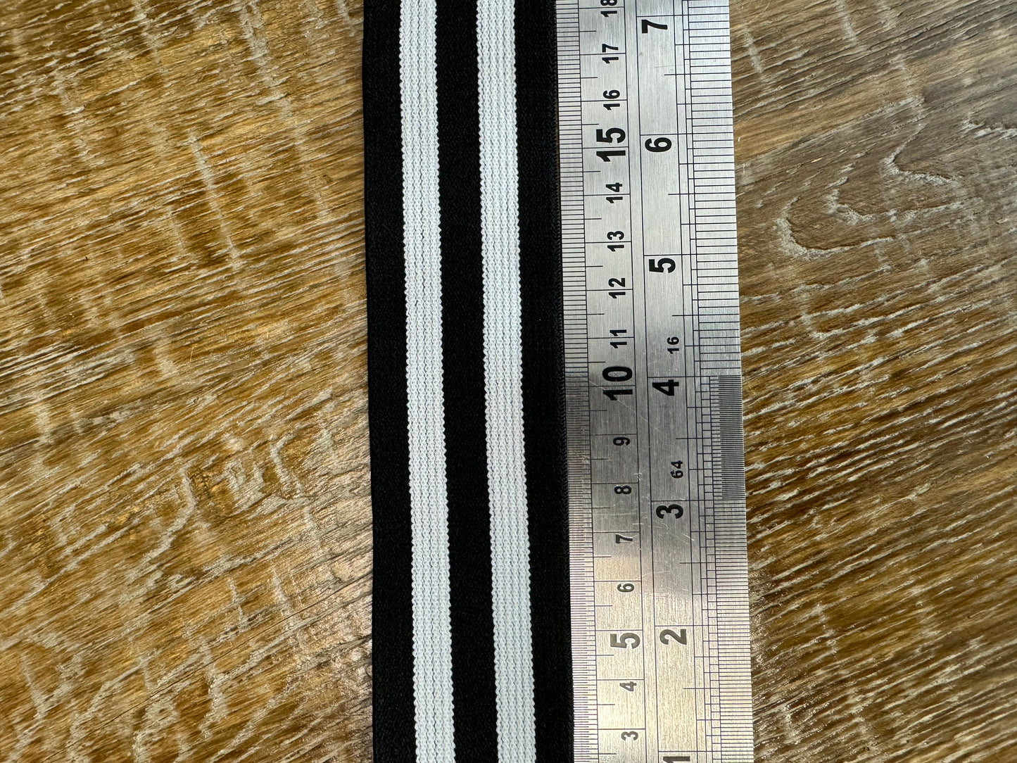 4cm Wide Elasticated Stripe, Elastic Band, Stripe Elastics, Belts, Bands, Waistband, Crafts, Black, White