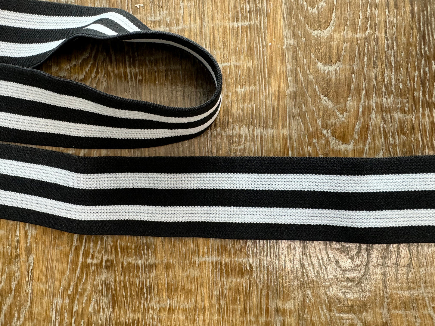 4cm Wide Elasticated Stripe, Elastic Band, Stripe Elastics, Belts, Bands, Waistband, Crafts, Black, White