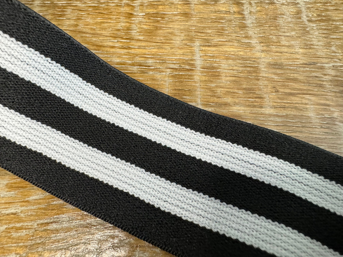 4cm Wide Elasticated Stripe, Elastic Band, Stripe Elastics, Belts, Bands, Waistband, Crafts, Black, White