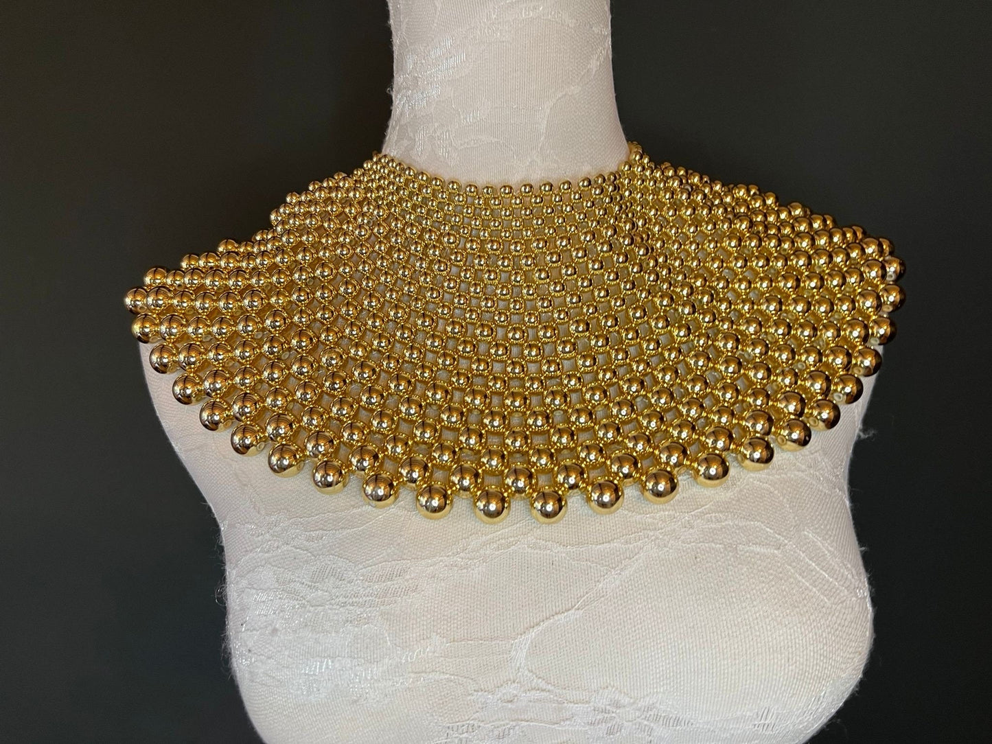 Beaded Shoulder Necklace, Vintage Style Wedding Shoulder Jewellery, Beaded Body Jewellery, Statement Neckpiece, Black, Red, FAN Design