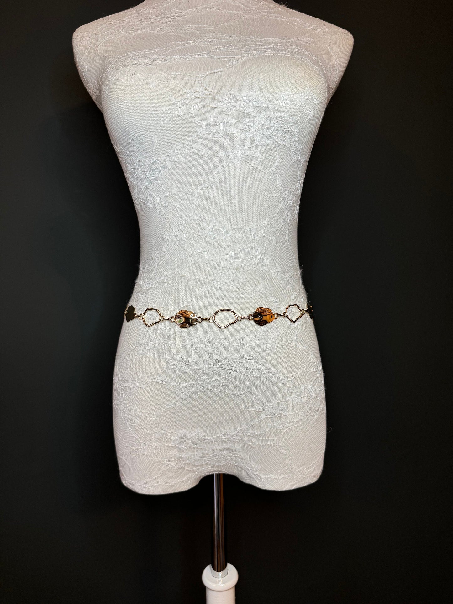 X-long Ring Belt, Metal 1” Rings Belt, Teen Sizes, Size 18”-60”, Fan Design, Fan Collection, Gold, Silver Metal belt, Fashion Accessory