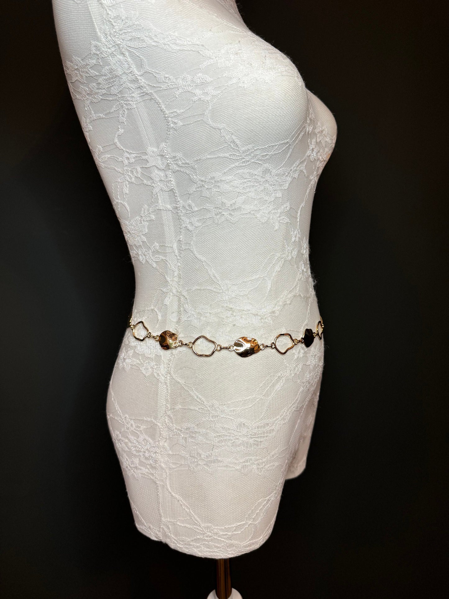 X-long Ring Belt, Metal 1” Rings Belt, Teen Sizes, Size 18”-60”, Fan Design, Fan Collection, Gold, Silver Metal belt, Fashion Accessory