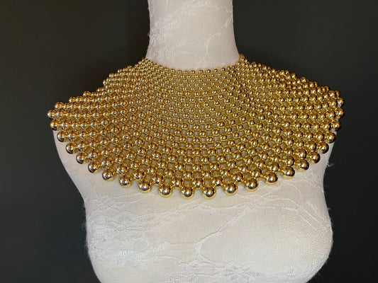 Beaded Shoulder Necklace, Vintage Style Wedding Shoulder Jewellery, Beaded Body Jewellery, Statement Neckpiece, Black, Red, FAN Design