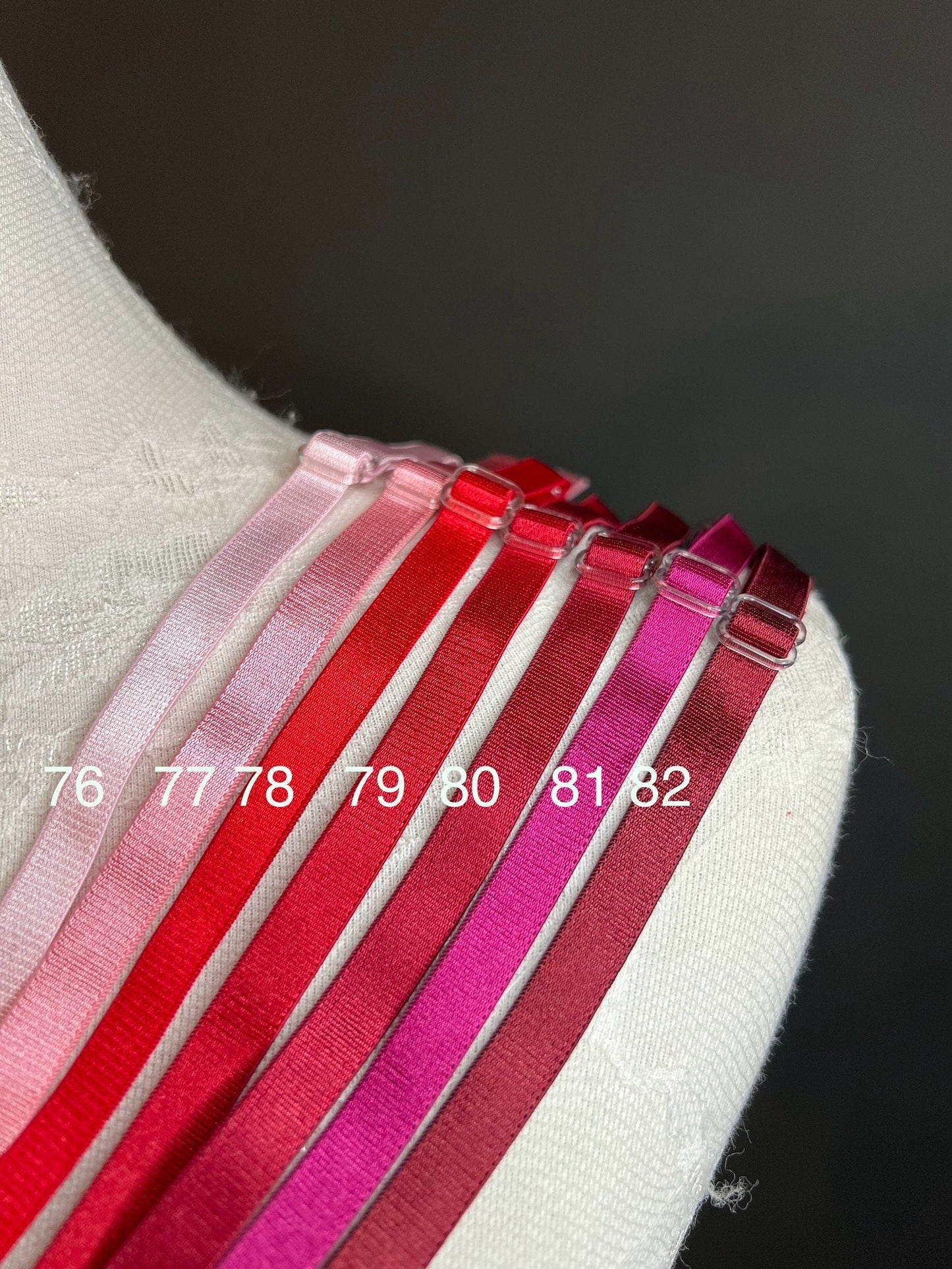 Bra Straps, Bra Elastic, Sewing Bra Straps, 82 Colours, Adjustable, Sew on, Lingerie, 6mm, 10mm, Red, Pink