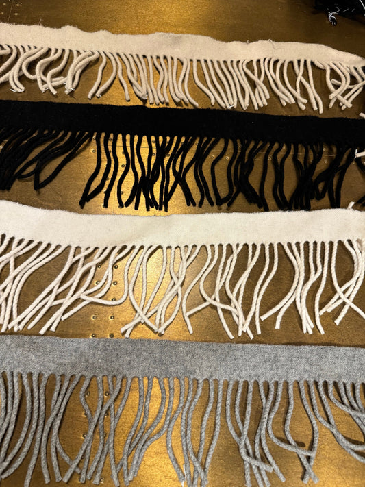 Fringe, 4.5” Wide Luxurious Soft Polyester Fringe, Tassel, Blanket Fringe, 4 Colours, Furnishings, Craft, Clothing, 11cm wide, Knitwear