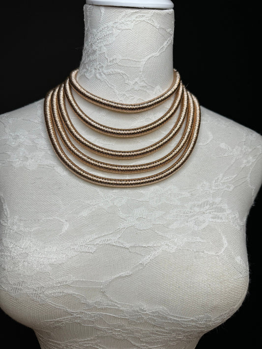 Necklace, Gold Necklace, Layered Gold Necklace, Quality, FAN Design, Accessory, Gift, Fashion Necklace, Elegant