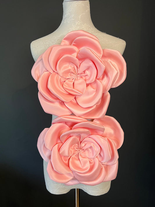 Oversized Large Corsage Flower, Light Pink, 9 colours, 11” Wide, 27cm, Pin on Corsage, Bridal, Clothing, Dress, Hat, Accessory, FAN Design