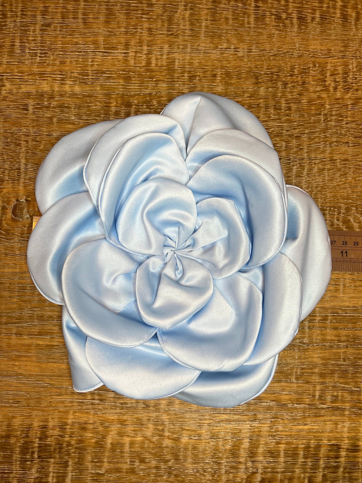 Oversized Large Corsage Flower, Pale Blue, 9 colours, 11” Wide, 27cm, Pin on Corsage, Bridal, Clothing, Dress, Hat, Accessory, FAN Design