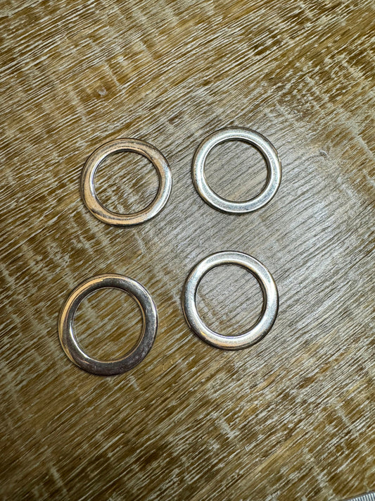 Flat Metal Ring, 5mm Thickness Flat Silver Metal Ring, High Quality, Welded Metal Ring, Shiny Metal Silver Ring, 45mm, Clothing, Crafts