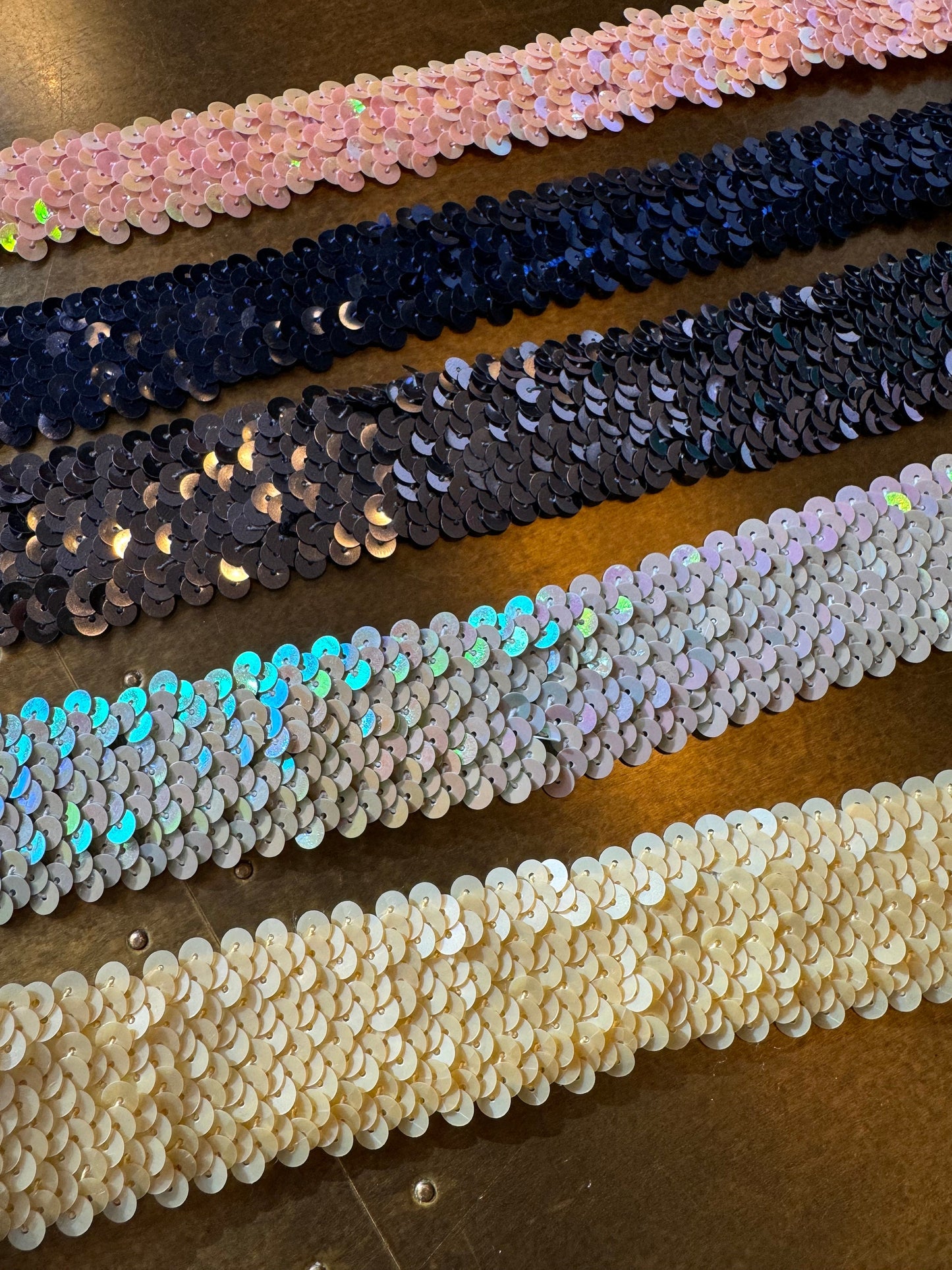 3 row, 4 row Stretch sequin trim, colours, craft,costume, Elasticated sequins, Quality sequins elastic, 40mm, 30mm 3c 4 row sequins,Headband