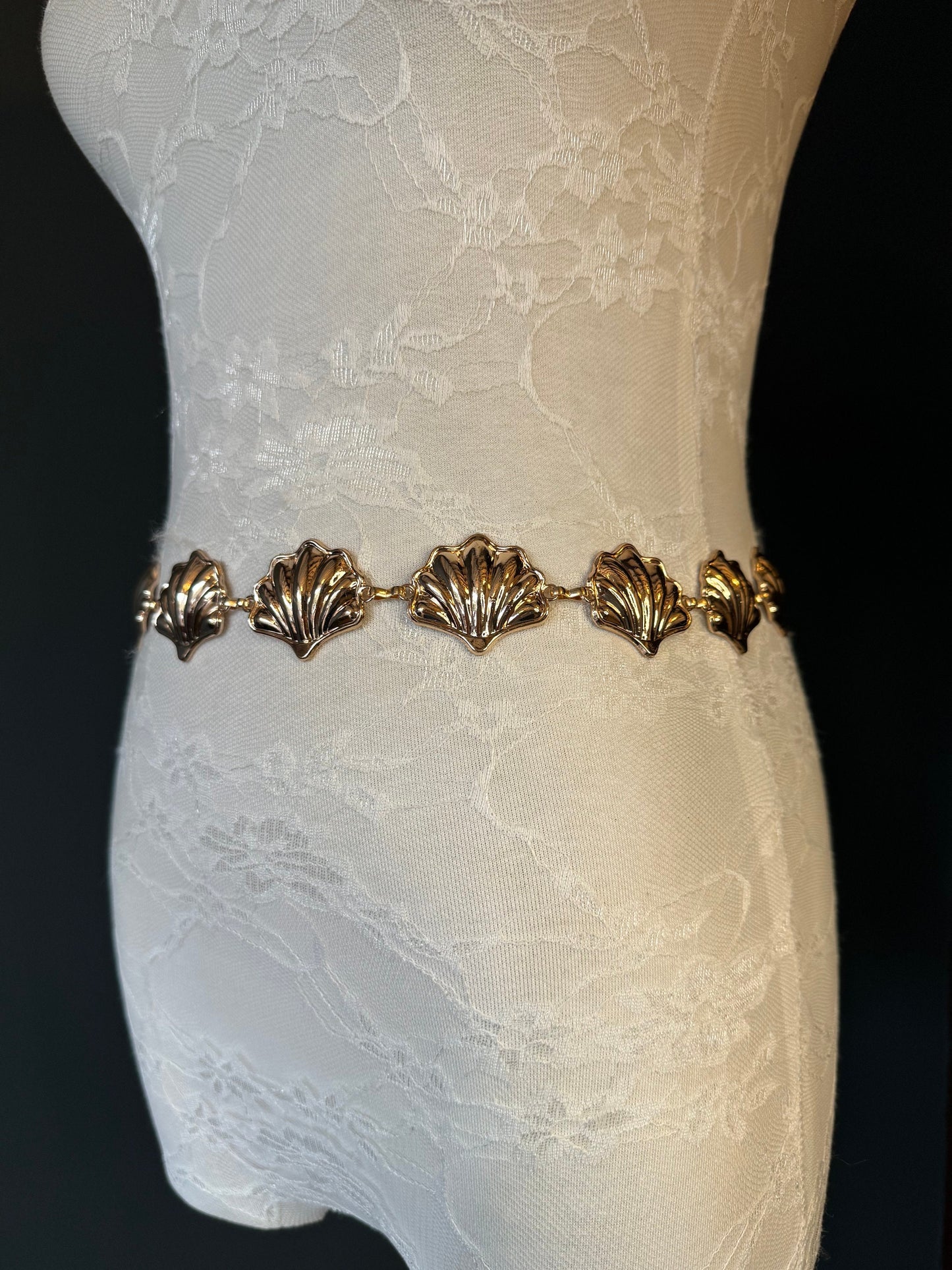 X-long Shell Design Belt, Metal Ring Belt, Teen Sizes, UK Size 18”-60”, Fan Design, Fan Collection, Gold Belt, Silver, Resortwear, Swimwear