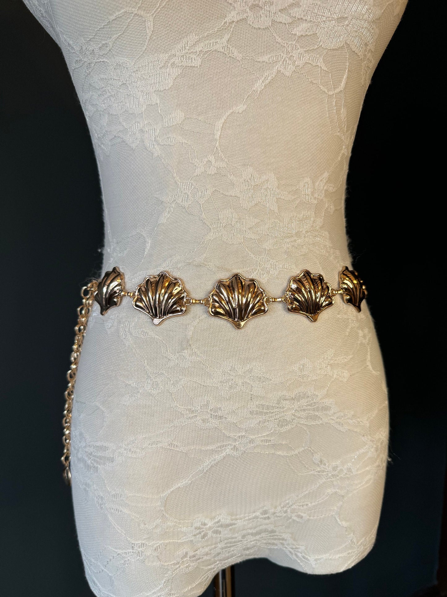 X-long Shell Design Belt, Metal Ring Belt, Teen Sizes, UK Size 18”-60”, Fan Design, Fan Collection, Gold Belt, Silver, Resortwear, Swimwear