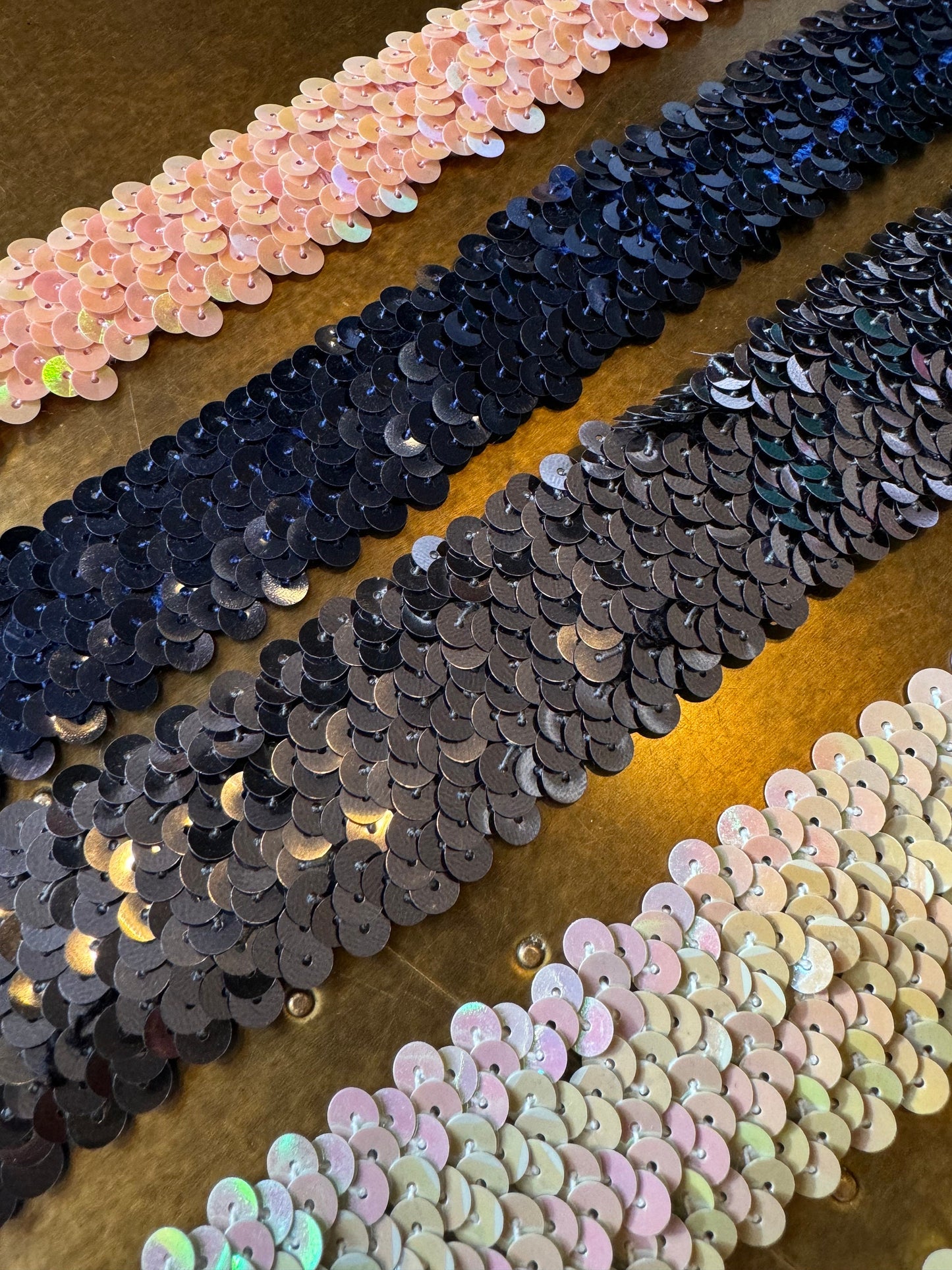 3 row, 4 row Stretch sequin trim, colours, craft,costume, Elasticated sequins, Quality sequins elastic, 40mm, 30mm 3c 4 row sequins,Headband