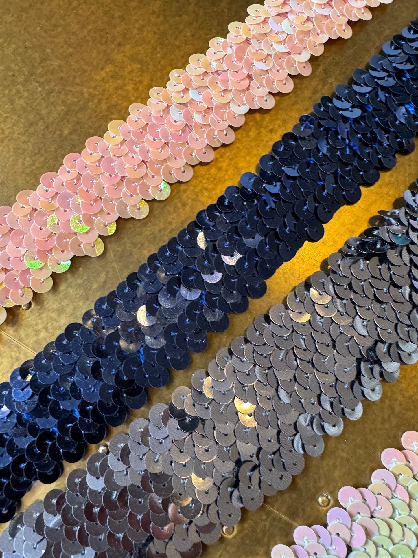 3 row, 4 row Stretch sequin trim, colours, craft,costume, Elasticated sequins, Quality sequins elastic, 40mm, 30mm 3c 4 row sequins,Headband