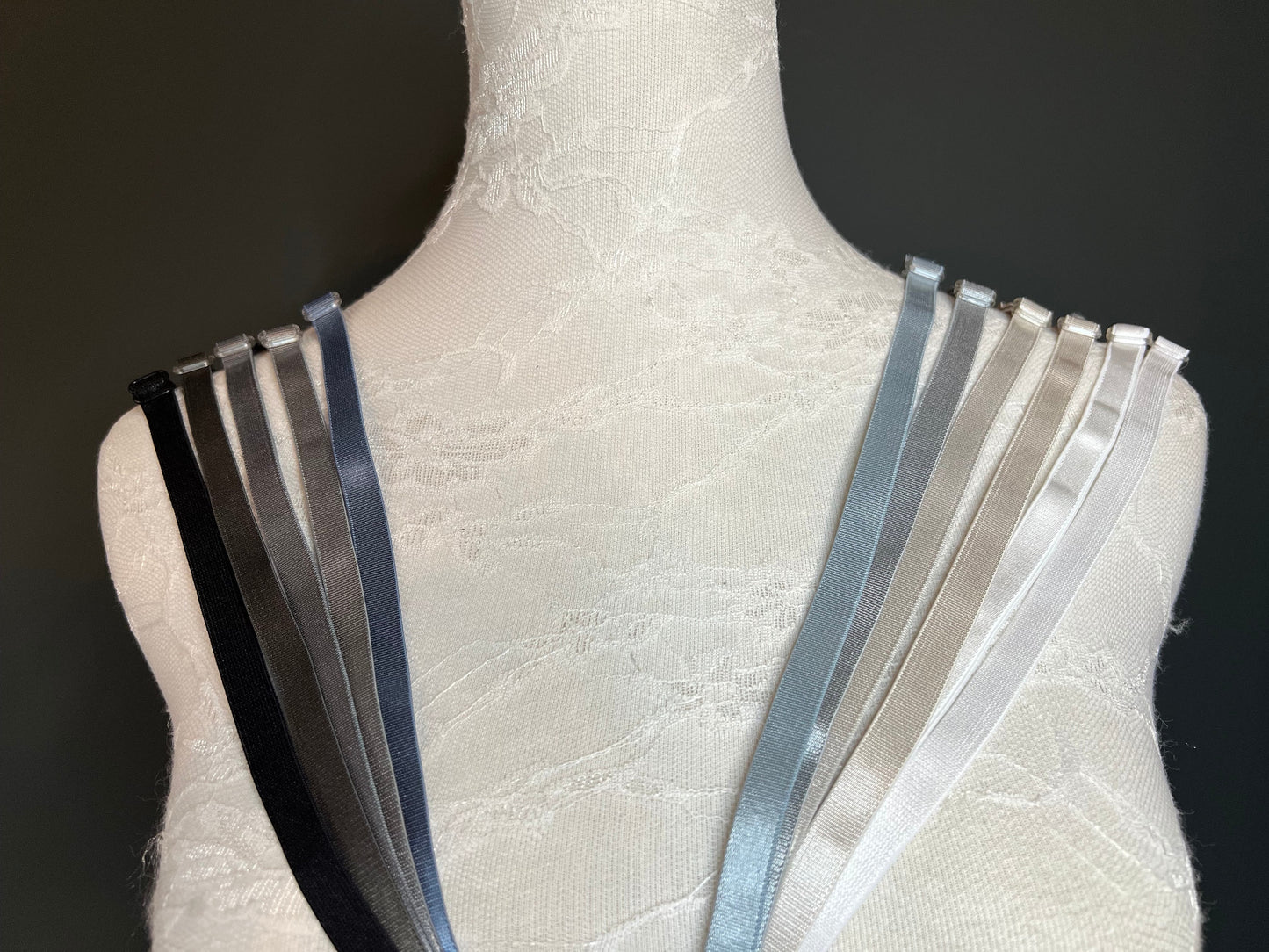 6mm, 10mm, Bra Straps, 6mm, 10mm, Bra Elastic, Sewing Bra Straps, 82 Colours, Adjustable, Sew on, Lingerie, Black, Grey, Ivory, White