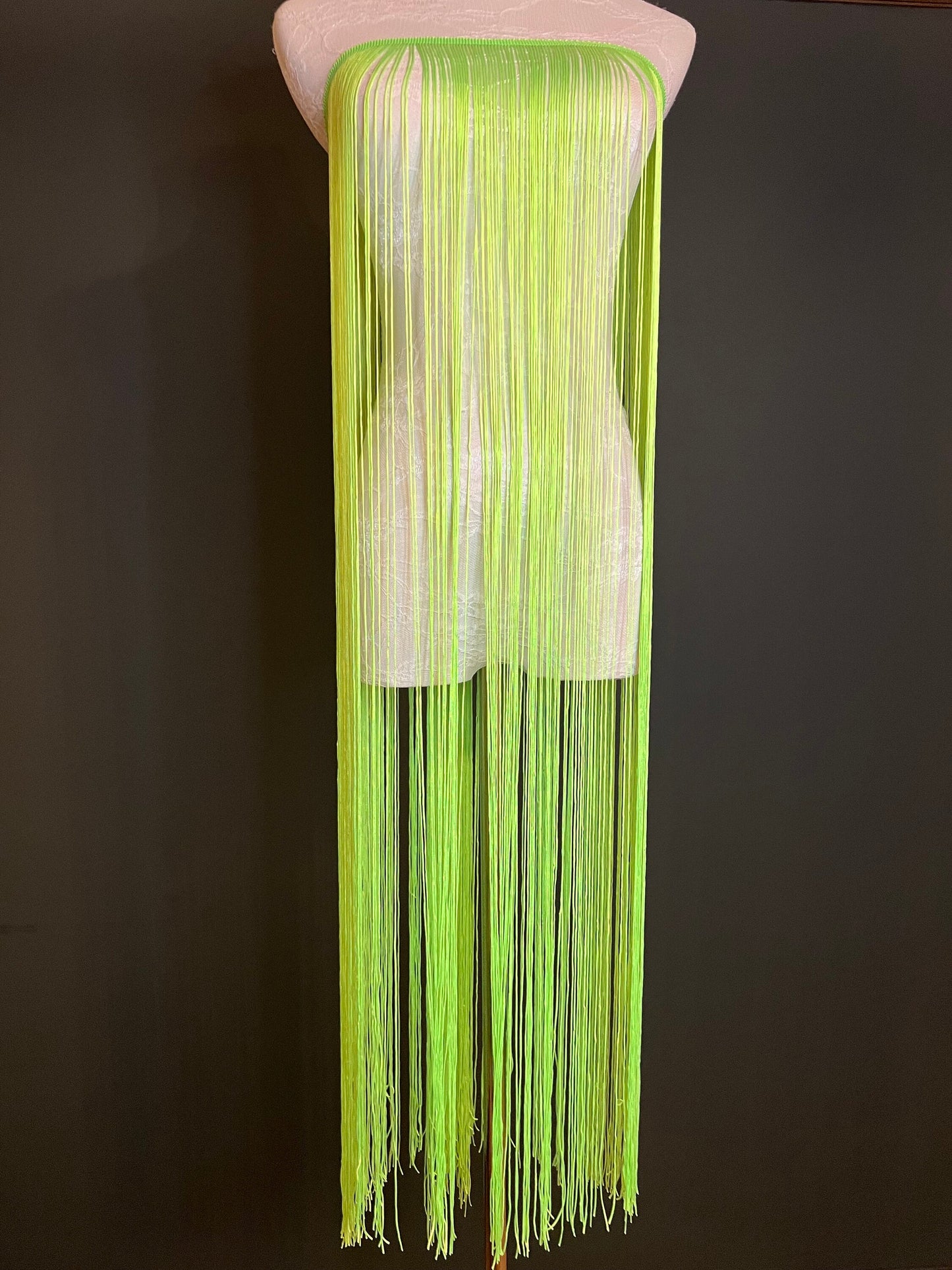 40” Wide Fringe Trim, 100cm Wide Fringe Trimming, White, High Quality, Dense High Quality Fringe, 27 Colours, Fluorescent Green