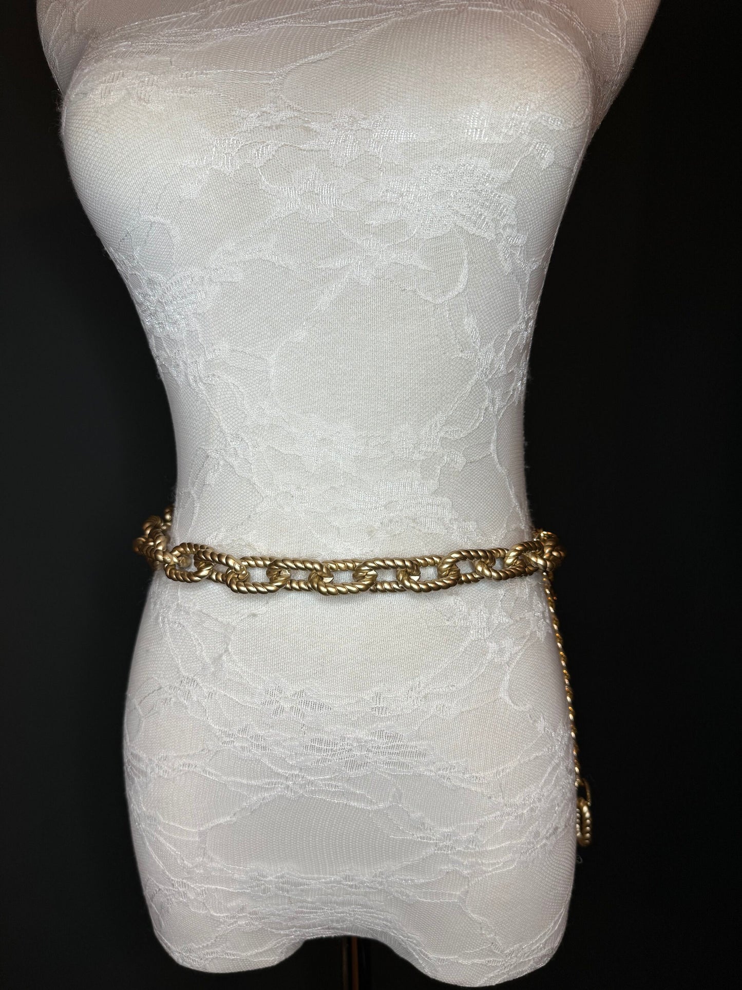 X-long Belt, Chain Belt, Matt Gold Belt, Belt, ABS Material Belt, Handmade, Fashion Belt, Accessory, Swimwear, Teen Sizes, 18”-70”, Fashion