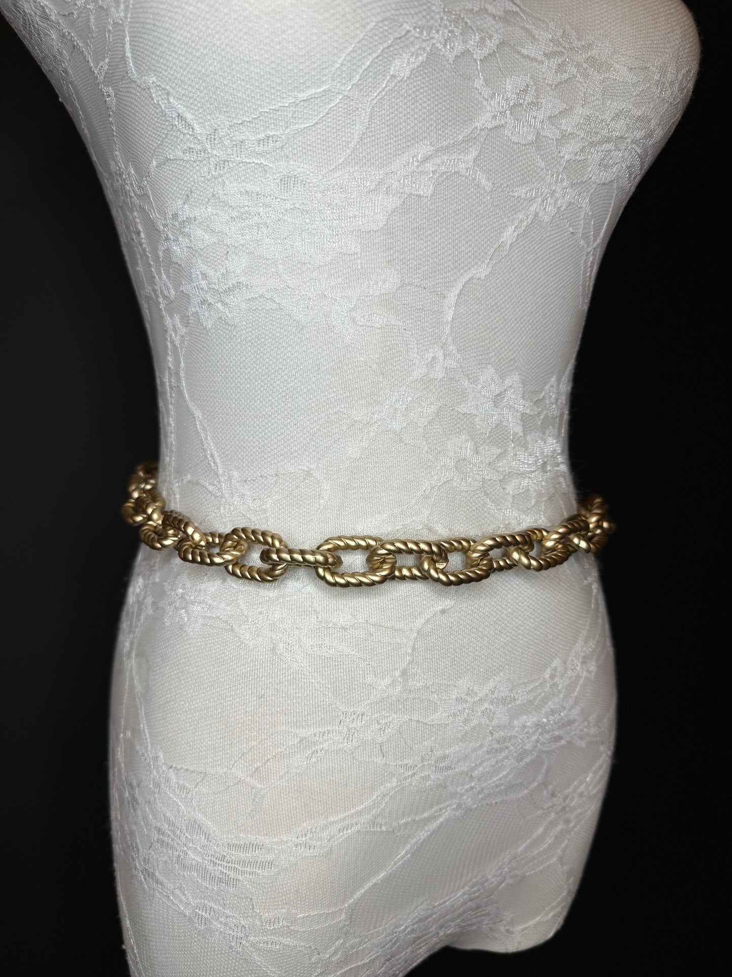 X-long Belt, Chain Belt, Matt Gold Belt, Belt, ABS Material Belt, Handmade, Fashion Belt, Accessory, Swimwear, Teen Sizes, 18”-70”, Fashion