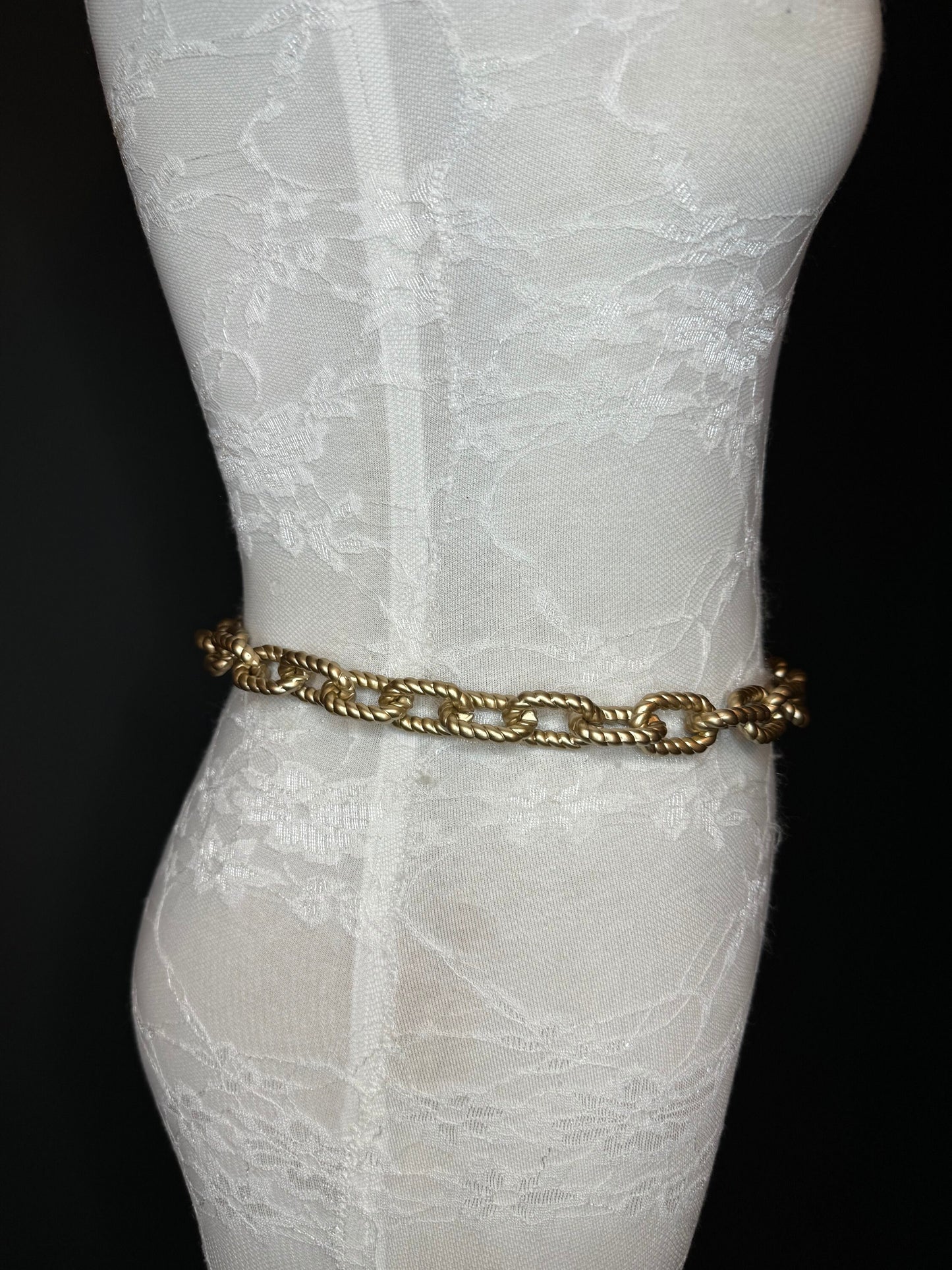 X-long Belt, Chain Belt, Matt Gold Belt, Belt, ABS Material Belt, Handmade, Fashion Belt, Accessory, Swimwear, Teen Sizes, 18”-70”, Fashion