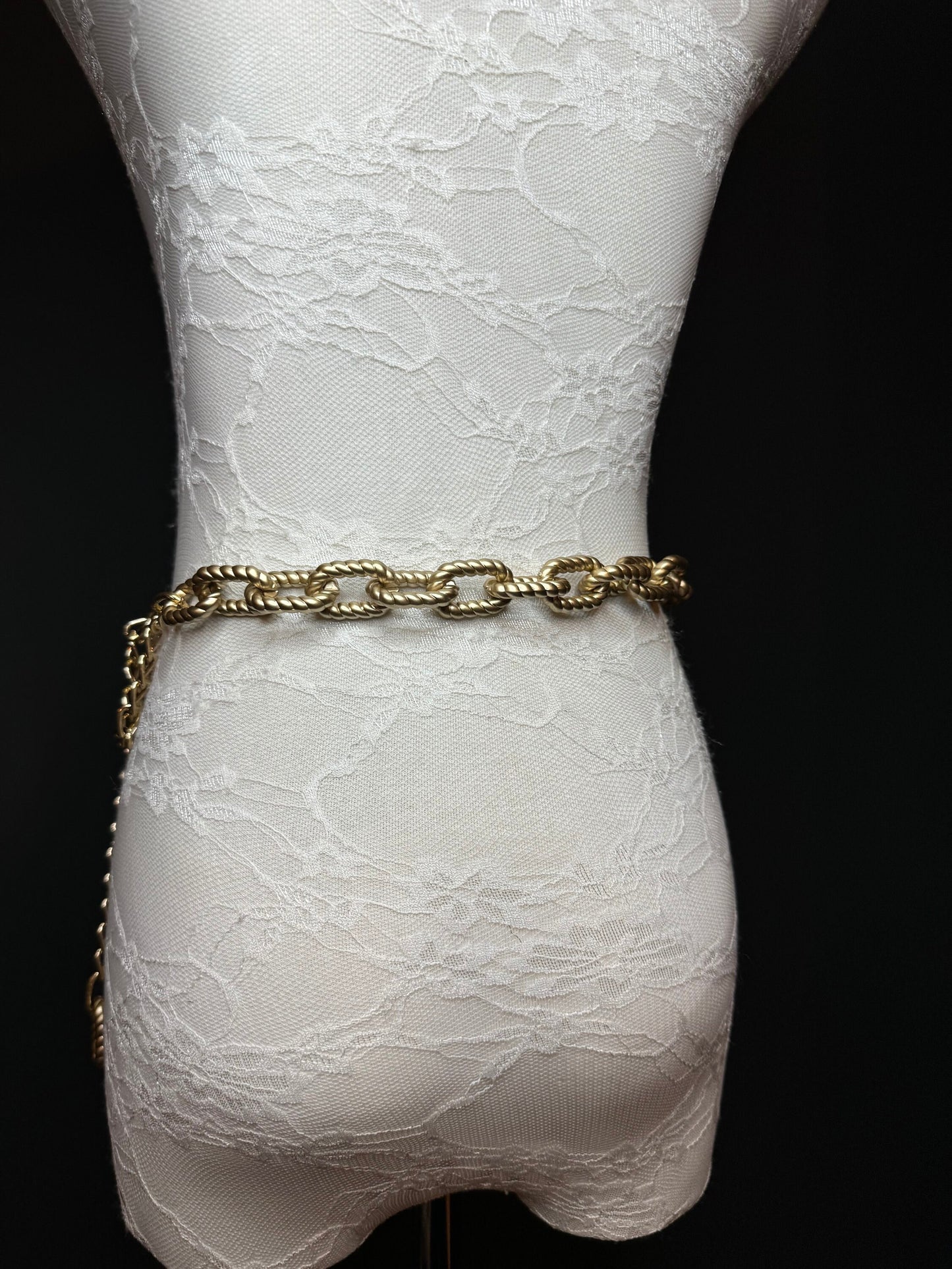 X-long Belt, Chain Belt, Matt Gold Belt, Belt, ABS Material Belt, Handmade, Fashion Belt, Accessory, Swimwear, Teen Sizes, 18”-70”, Fashion