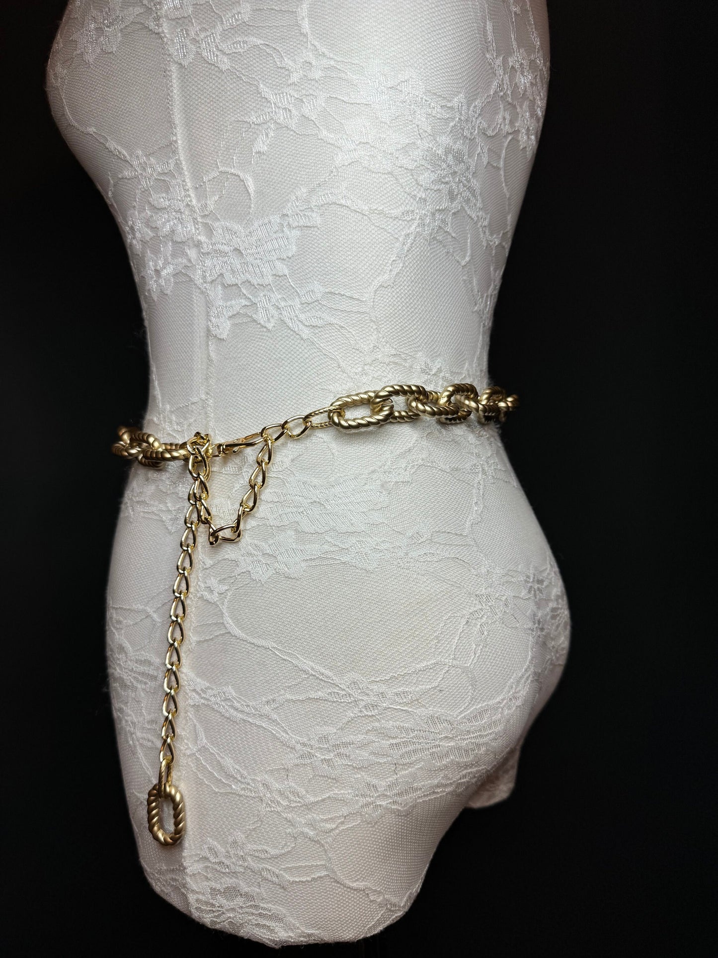 X-long Belt, Chain Belt, Matt Gold Belt, Belt, ABS Material Belt, Handmade, Fashion Belt, Accessory, Swimwear, Teen Sizes, 18”-70”, Fashion