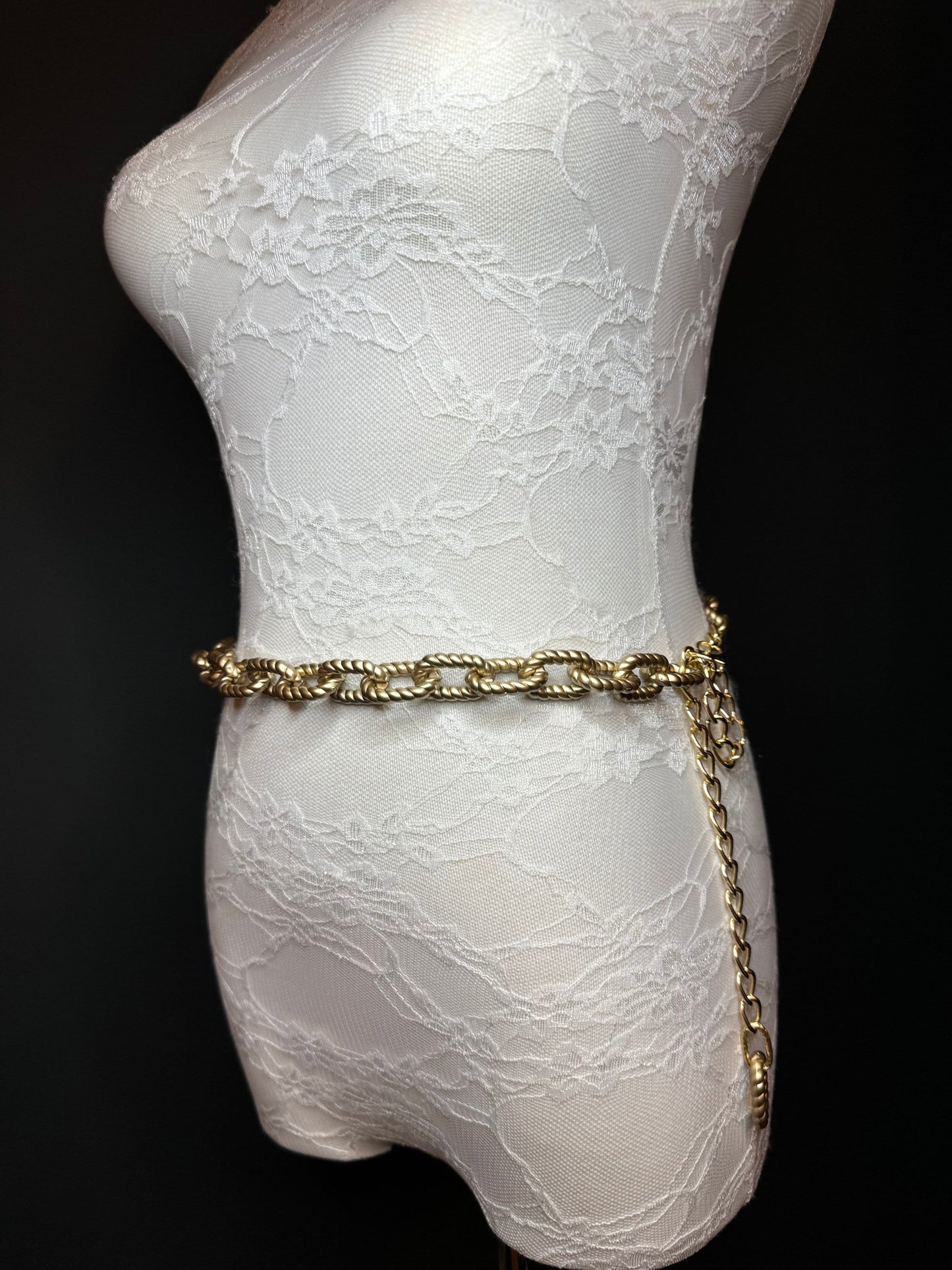 X-long Belt, Chain Belt, Matt Gold Belt, Belt, ABS Material Belt, Handmade, Fashion Belt, Accessory, Swimwear, Teen Sizes, 18”-70”, Fashion