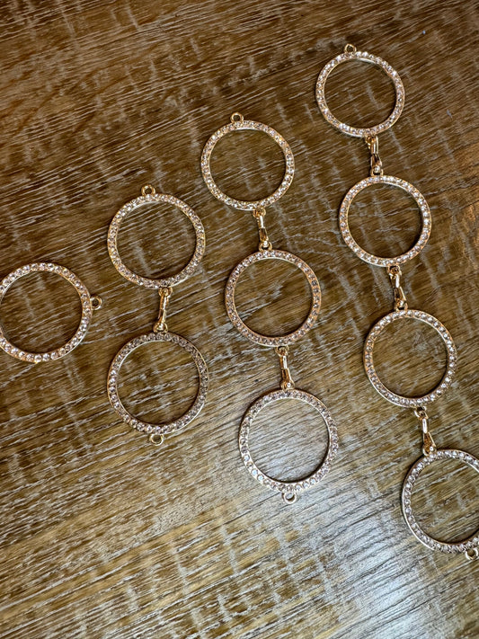 4cm Diamanté Solid Metal Rings, Rhinestone Rings, Silver, Gold, Swimwear, Crafts, Clothing, Belts Ring, Metal Ring, Buckle, Linked Rings