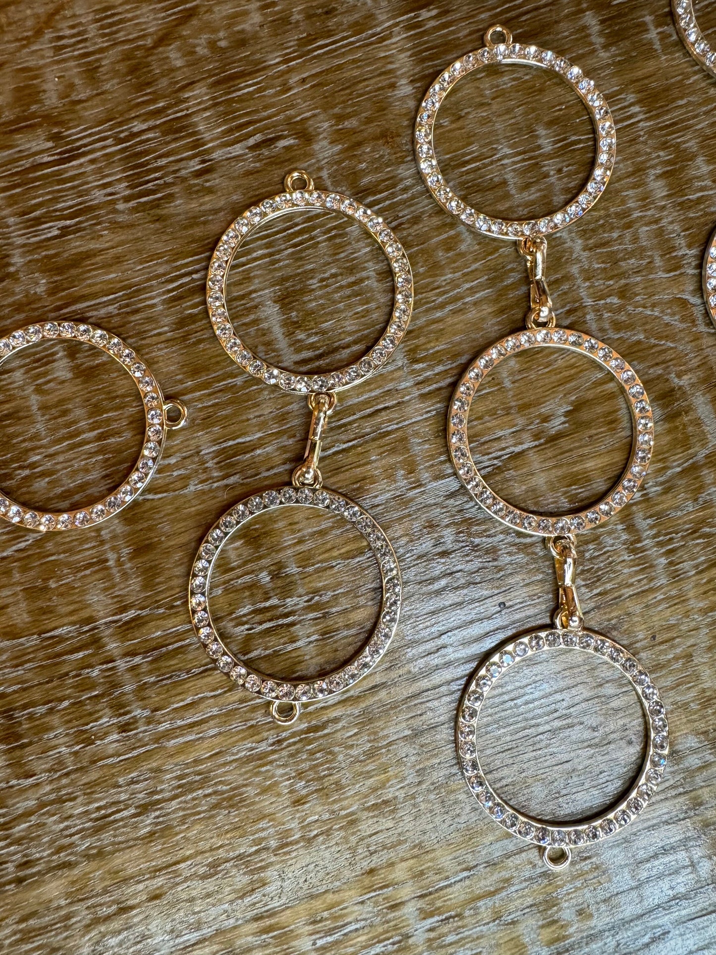 4cm Diamanté Solid Metal Rings, Rhinestone Rings, Silver, Gold, Swimwear, Crafts, Clothing, Belts Ring, Metal Ring, Buckle, Linked Rings