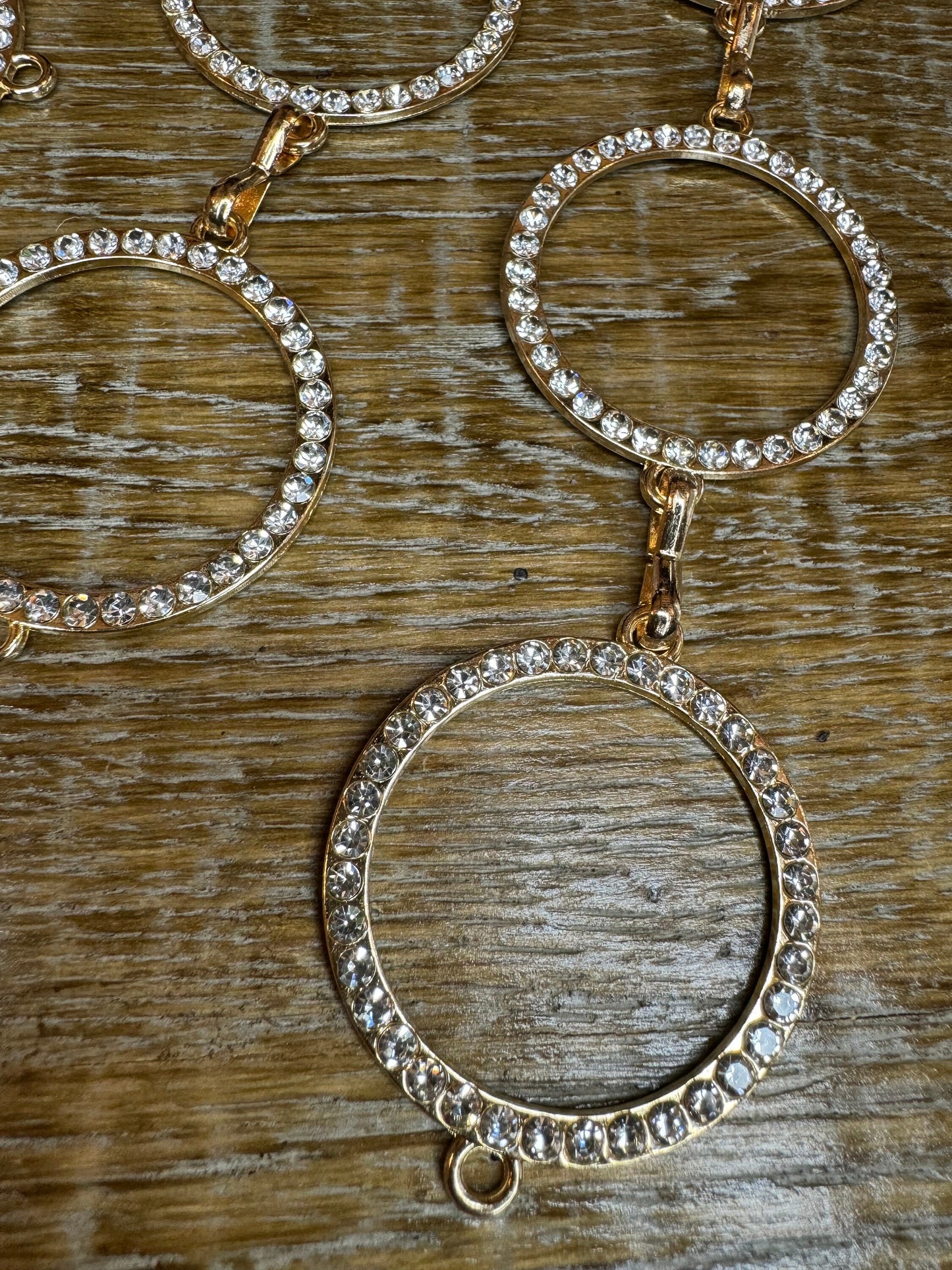 4cm Diamanté Solid Metal Rings, Rhinestone Rings, Silver, Gold, Swimwear, Crafts, Clothing, Belts Ring, Metal Ring, Buckle, Linked Rings