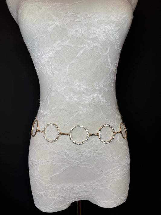 X-Long Belt, Rhinestone Ring Belt, Chain Belt, Classic Style Belt, Diamante Belt, Fashion Belt, Gift, Quality Prom, Elegant, Swimwear, Party