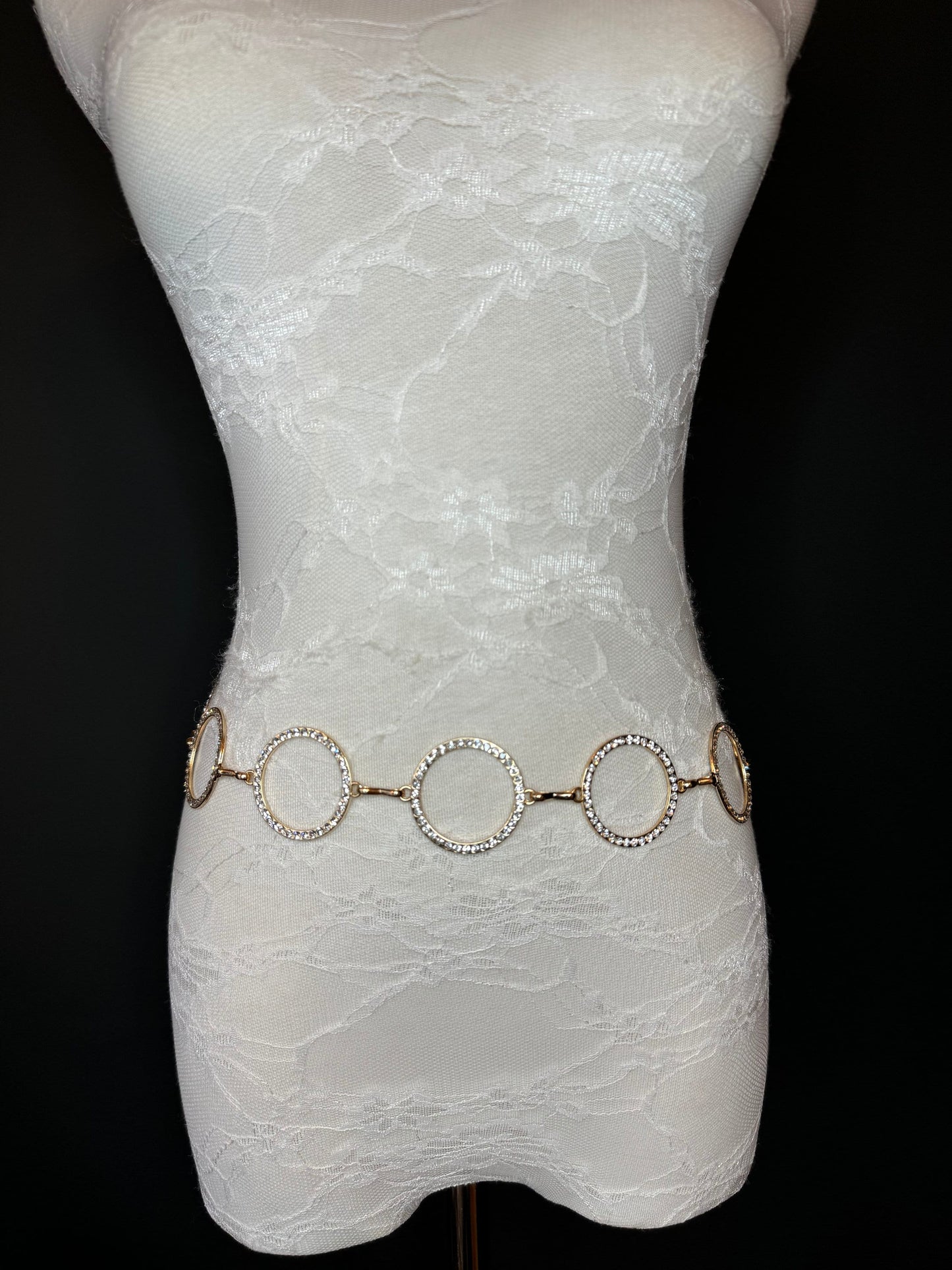 X-Long Belt, Rhinestone Ring Belt, Chain Belt, Classic Style Belt, Diamante Belt, Fashion Belt, Gift, Quality Prom, Elegant, Swimwear, Party