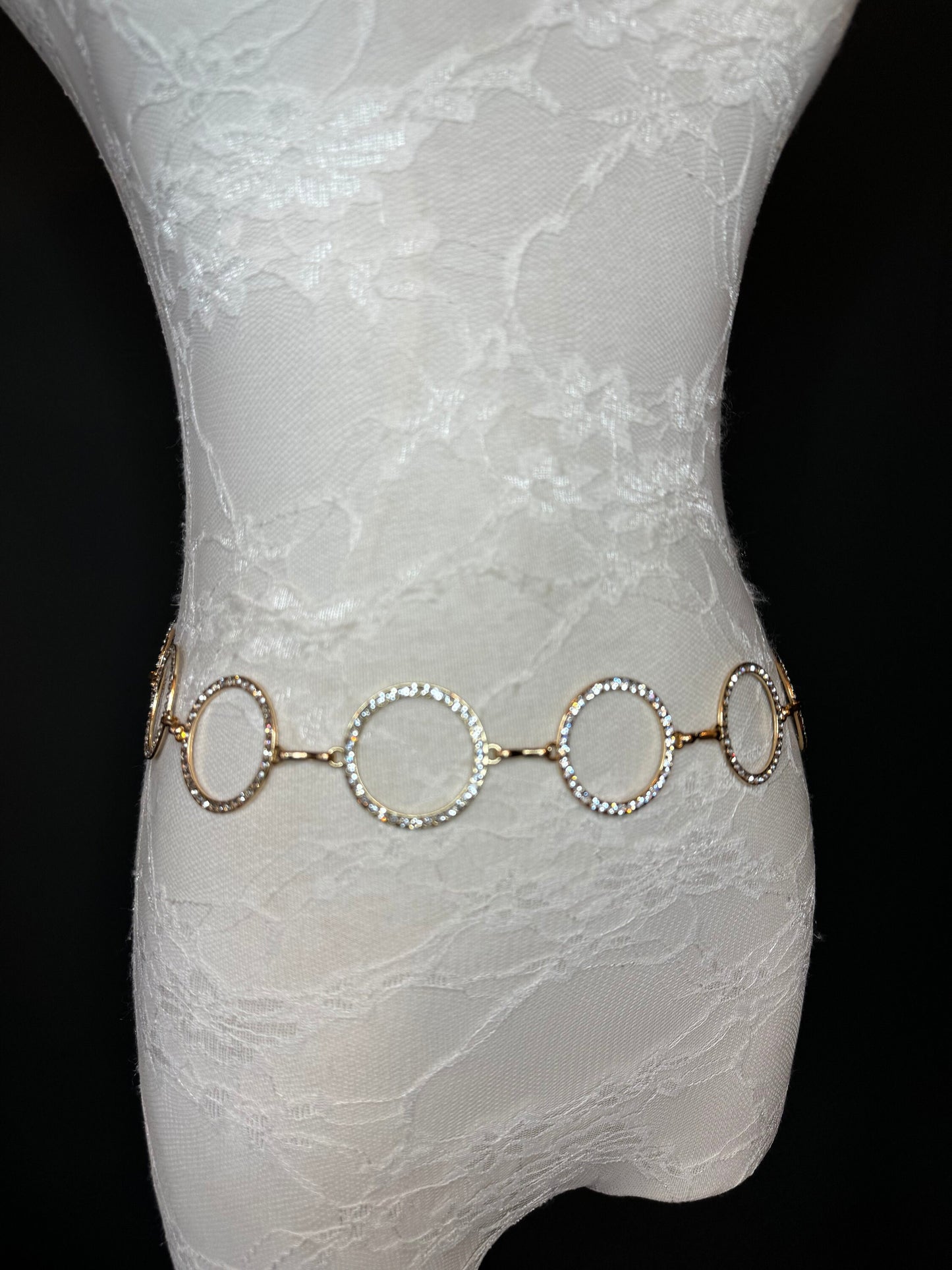 X-Long Belt, Rhinestone Ring Belt, Chain Belt, Classic Style Belt, Diamante Belt, Fashion Belt, Gift, Quality Prom, Elegant, Swimwear, Party
