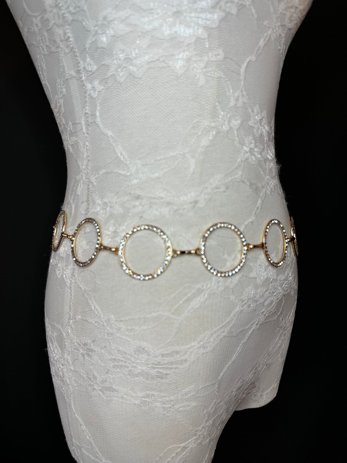 X-Long Belt, Rhinestone Ring Belt, Chain Belt, Classic Style Belt, Diamante Belt, Fashion Belt, Gift, Quality Prom, Elegant, Swimwear, Party
