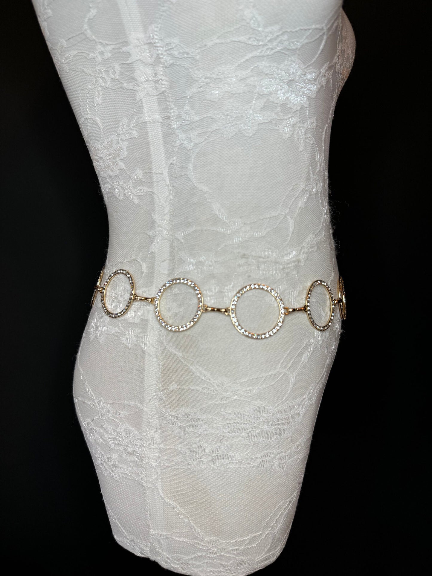 X-Long Belt, Rhinestone Ring Belt, Chain Belt, Classic Style Belt, Diamante Belt, Fashion Belt, Gift, Quality Prom, Elegant, Swimwear, Party