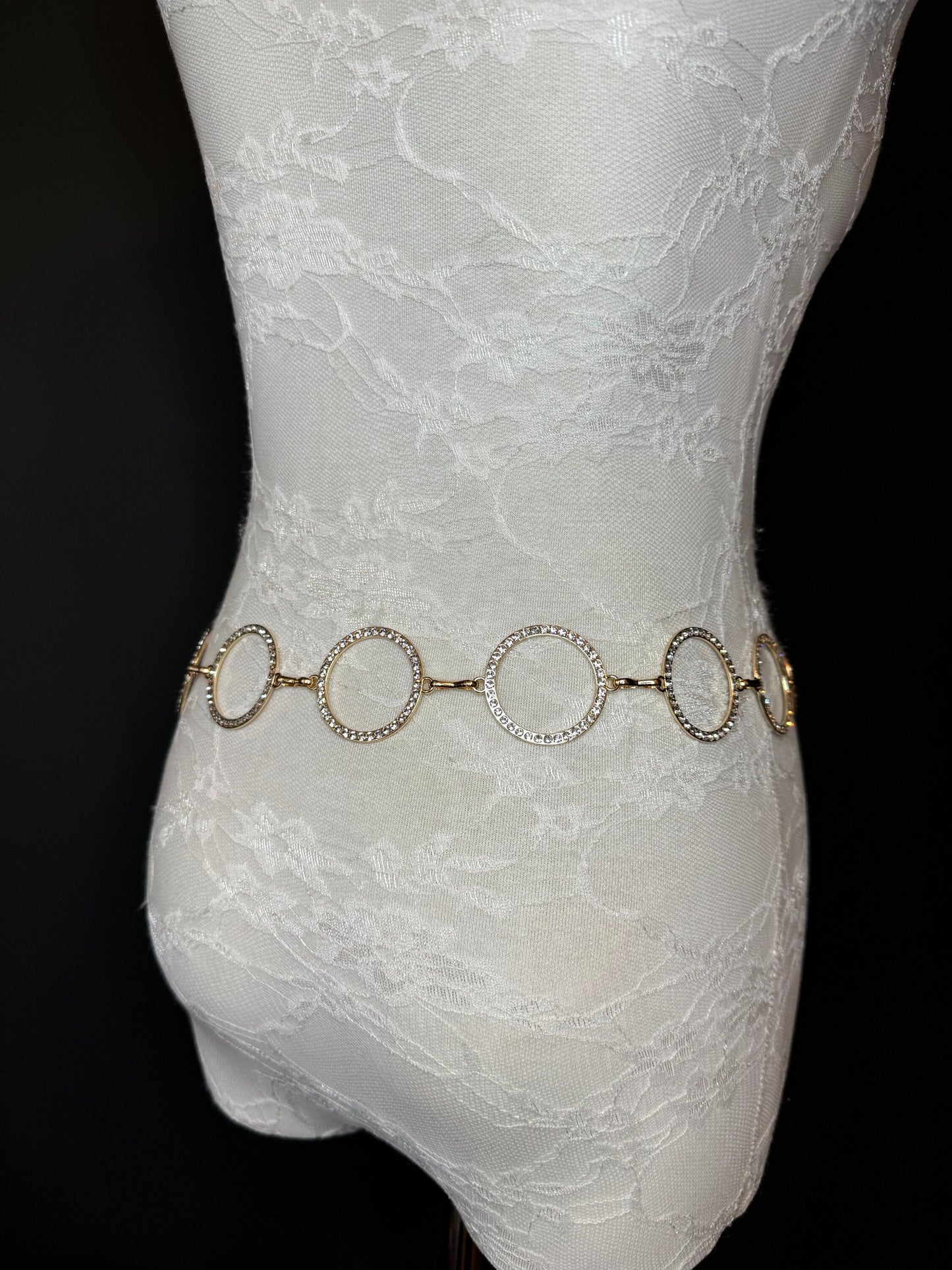 X-Long Belt, Rhinestone Ring Belt, Chain Belt, Classic Style Belt, Diamante Belt, Fashion Belt, Gift, Quality Prom, Elegant, Swimwear, Party