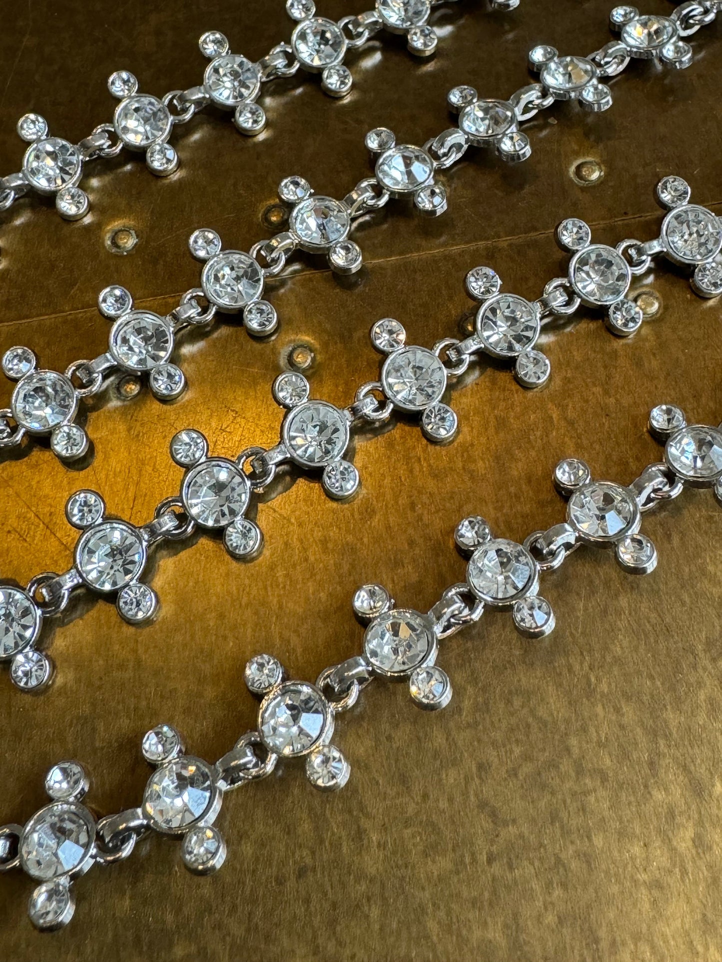Diamanté Trim, 2cm Wide Rhinestone Chain, Wedding, Bridal, Silver, Headwear, Fashion, Jewel Trimming, High Quality, Jewel, Silver Diamanté