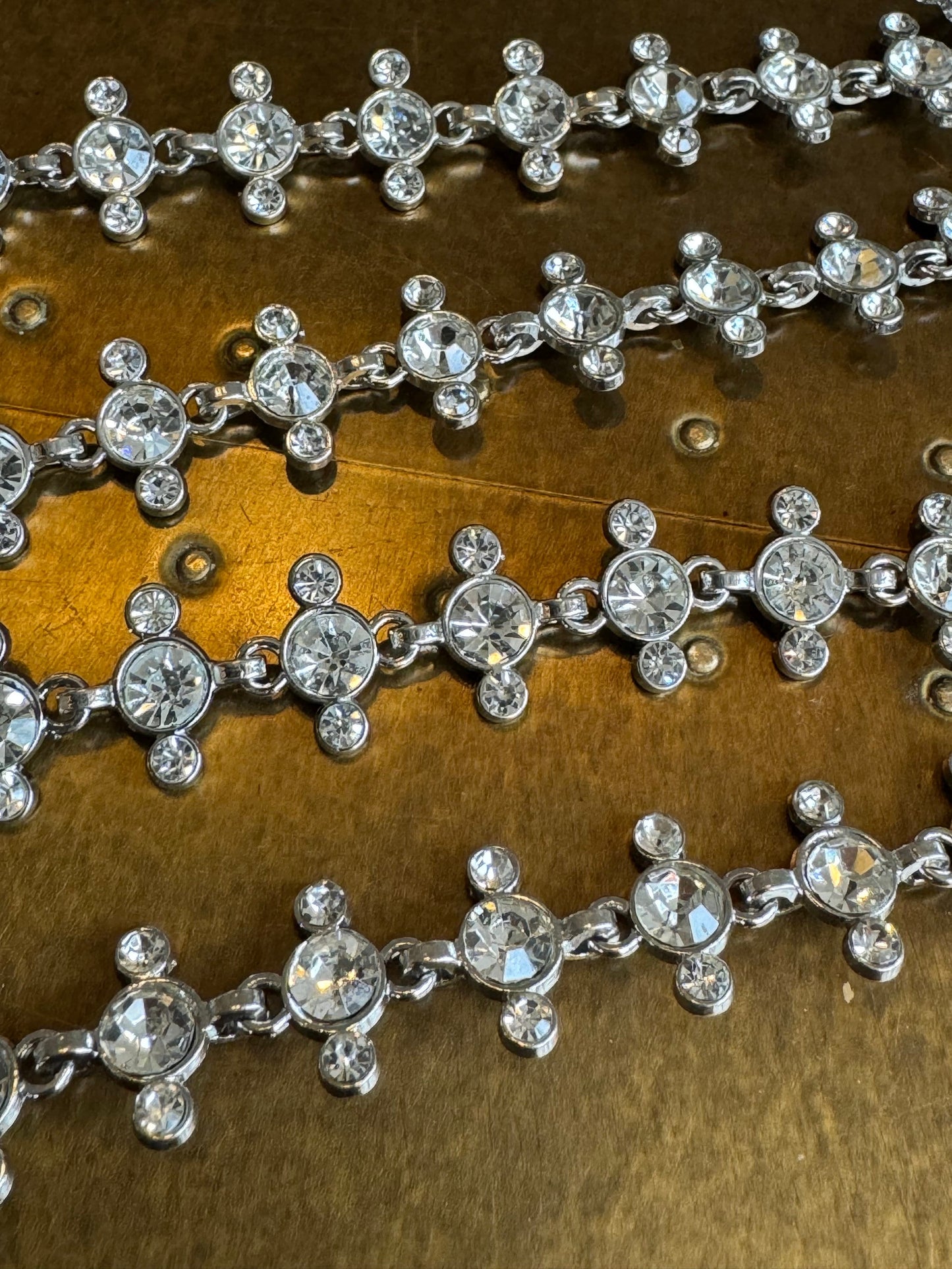 Diamanté Trim, 2cm Wide Rhinestone Chain, Wedding, Bridal, Silver, Headwear, Fashion, Jewel Trimming, High Quality, Jewel, Silver Diamanté