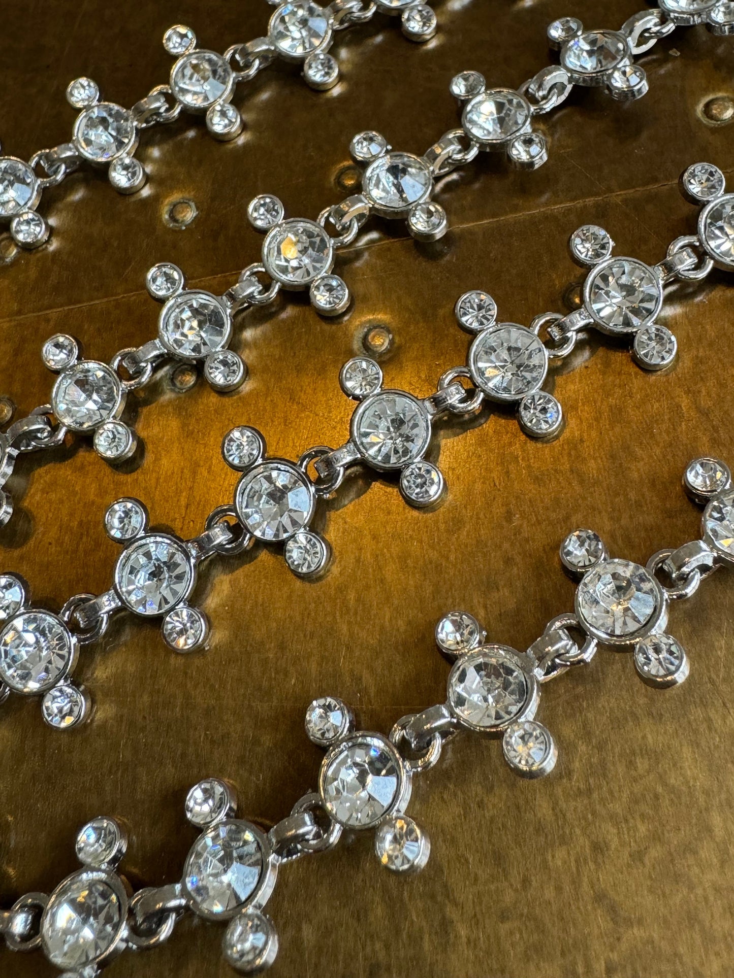 Diamanté Trim, 2cm Wide Rhinestone Chain, Wedding, Bridal, Silver, Headwear, Fashion, Jewel Trimming, High Quality, Jewel, Silver Diamanté