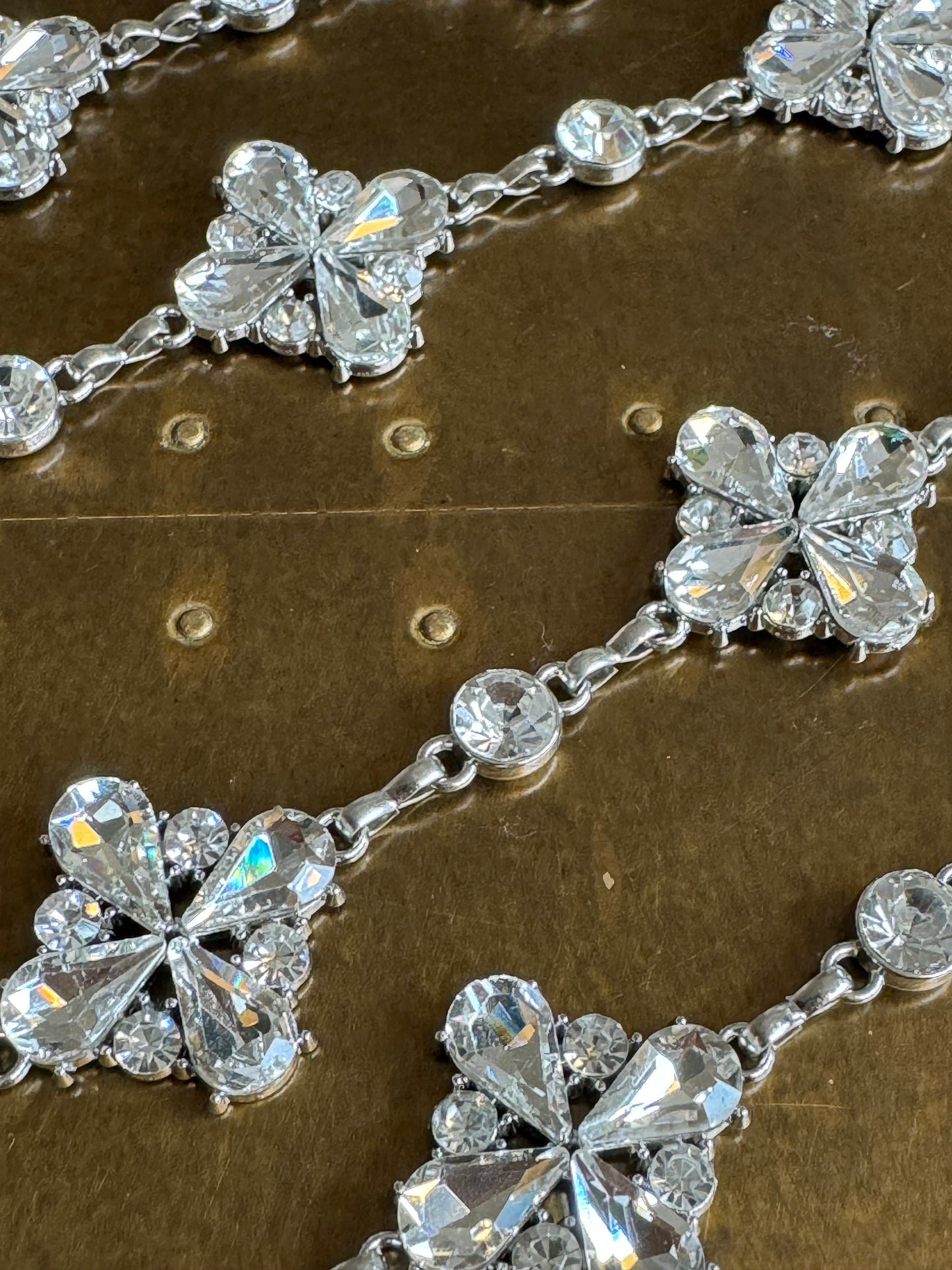 Diamanté Rhinestone Chain Trim, Bridal Wedding Headwear, 3cm Wide