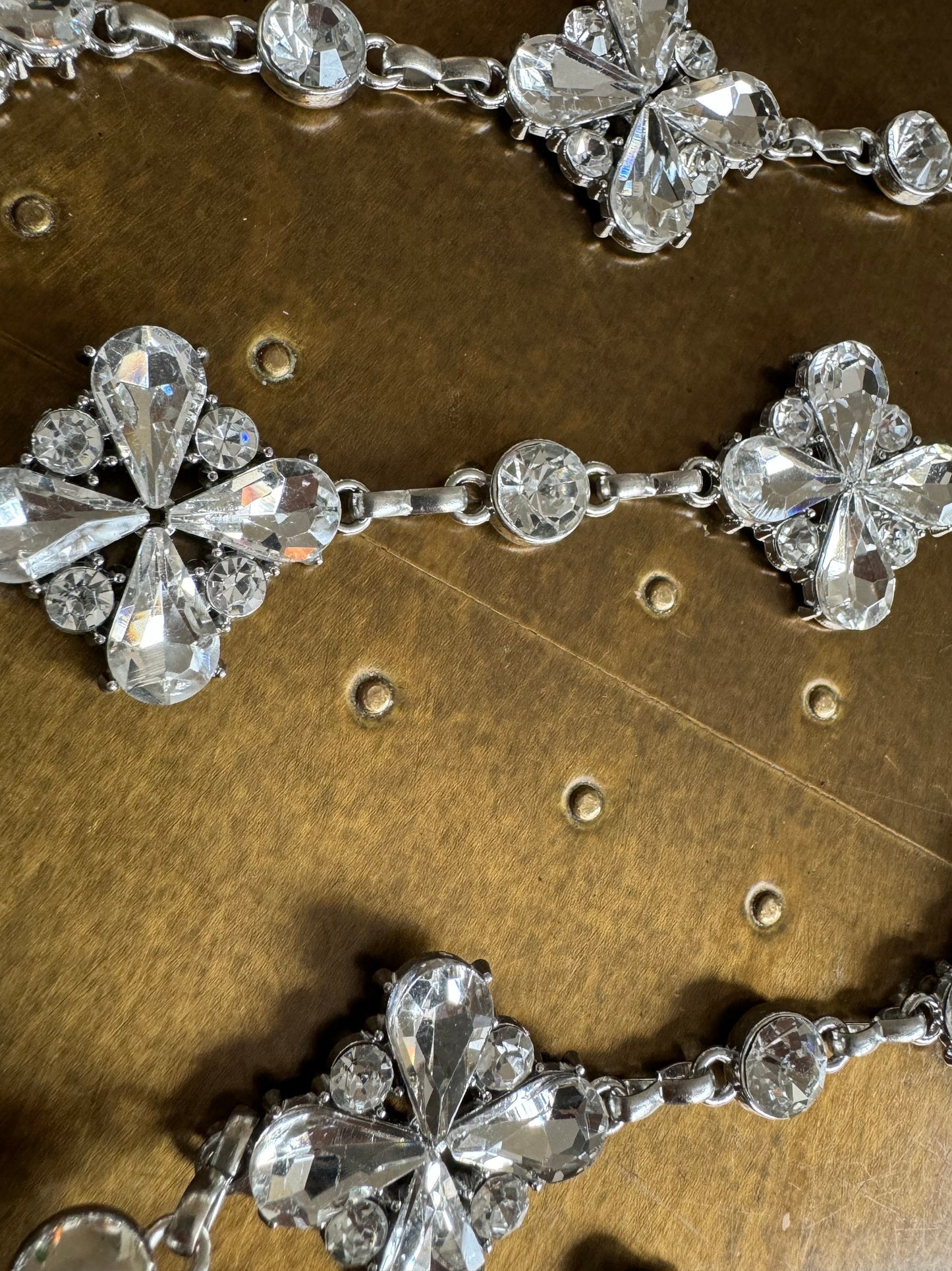 Diamanté Rhinestone Chain Trim, Bridal Wedding Headwear, 3cm Wide