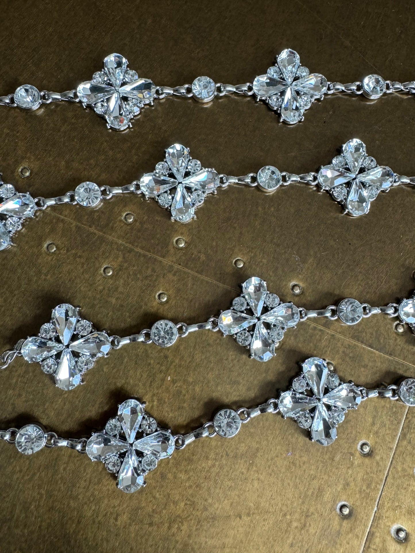 Diamanté Rhinestone Chain Trim, Bridal Wedding Headwear, 3cm Wide