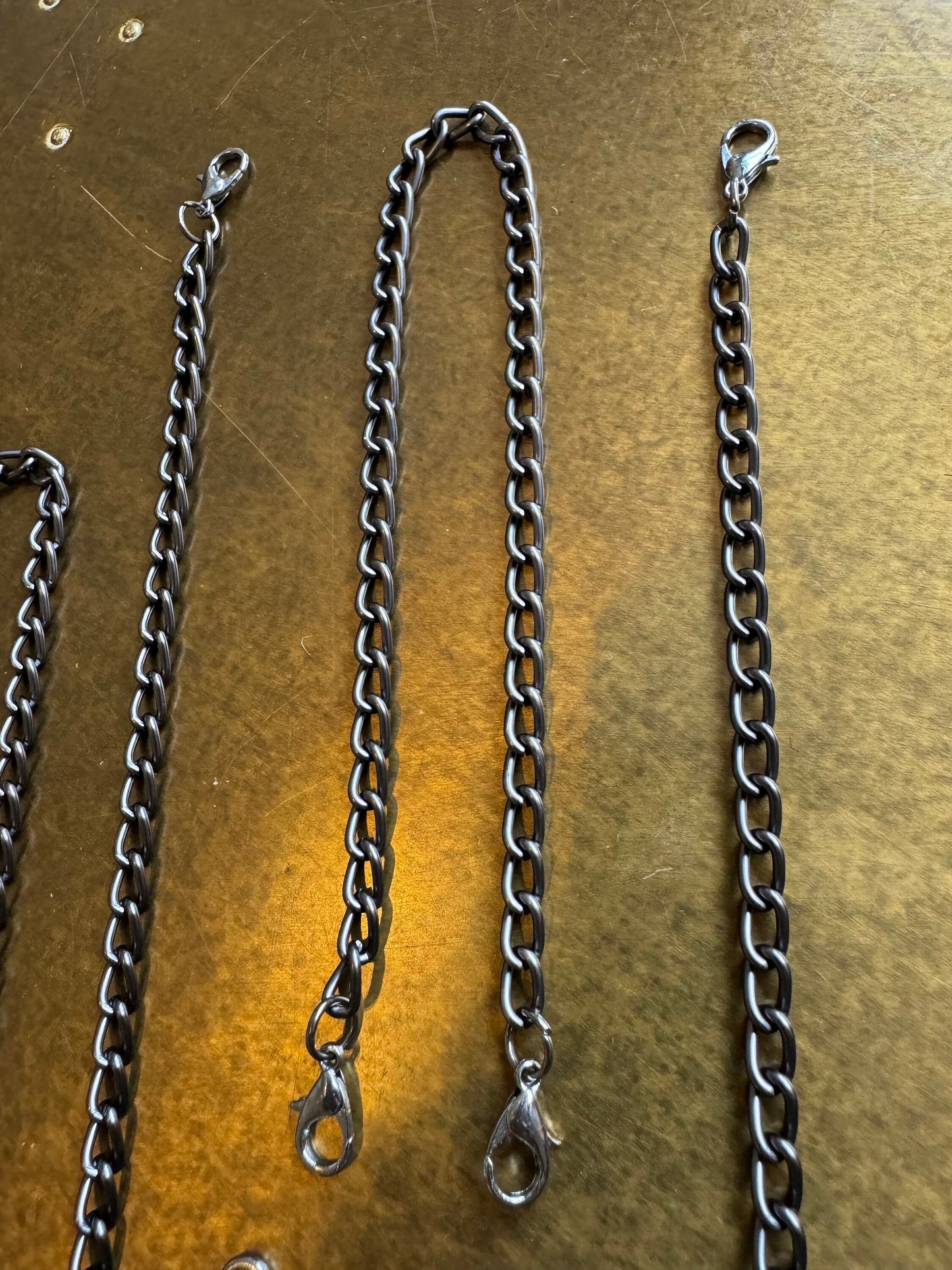 Bra Chain Straps, Metal Chain Straps, Shoulder Straps, Gunmetal, 6mm Chain, Hand made, Bespoke Sizes, Lobster clasp Chain, 50+sizes