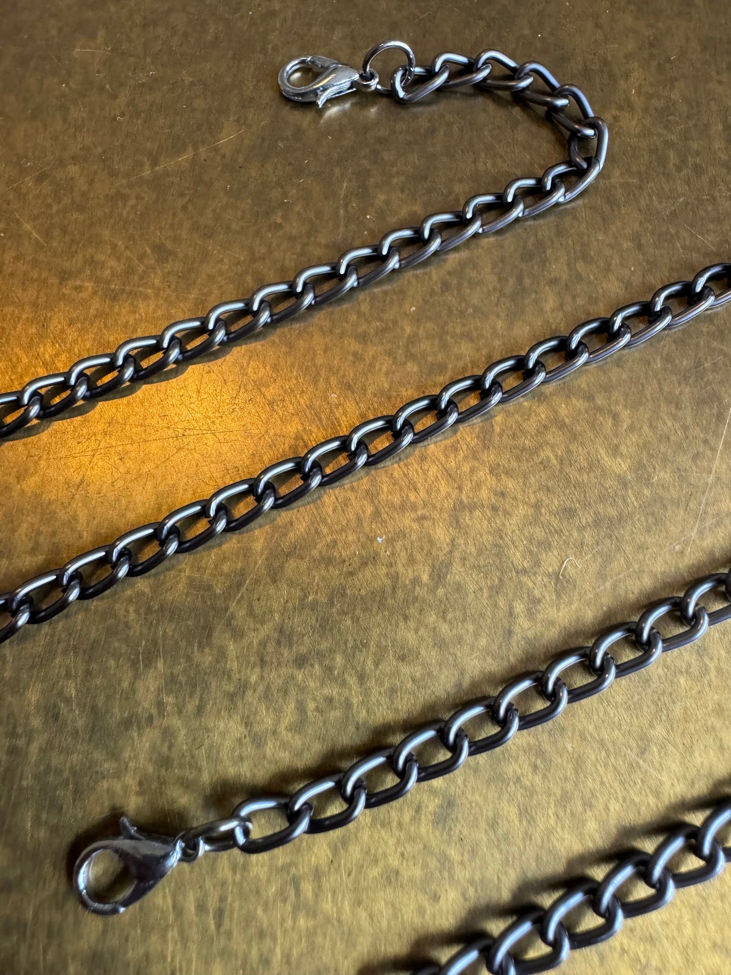 Bra Chain Straps, Metal Chain Straps, Shoulder Straps, Gunmetal, 6mm Chain, Hand made, Bespoke Sizes, Lobster clasp Chain, 50+sizes