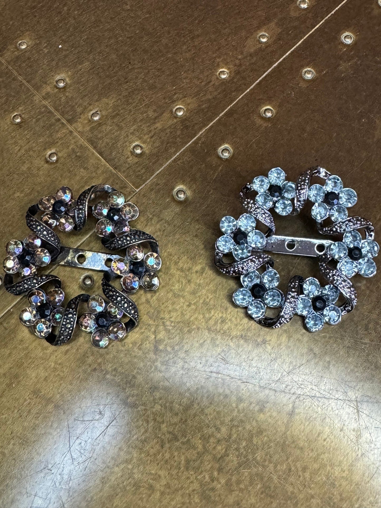 Rhinestone Brooch, Brooch, Diamanté Brooch, Antique Brass, Gunmetal, Jewel Brooch, Gift, Quality Brooch, 2” Brooch