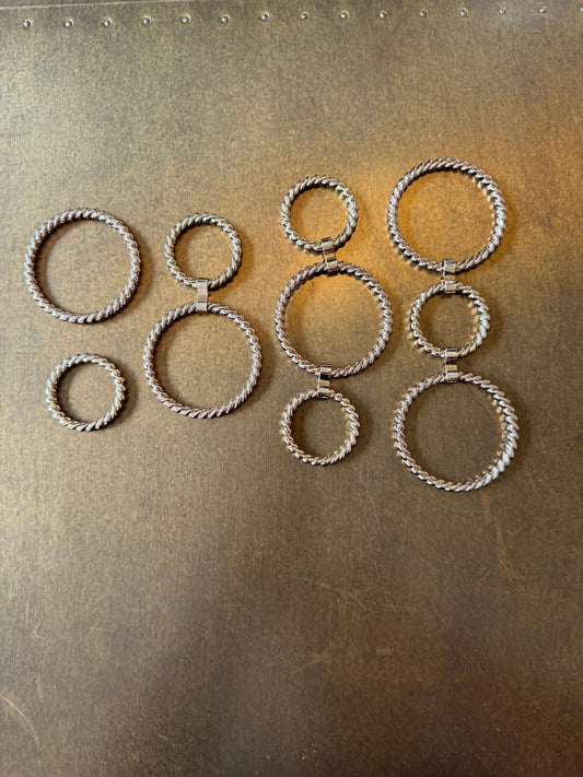 Rings, Ring Buckle Set, Flexible Gold Metal Rings, Rings, Swimwear, Clothing, Belt, Bags, Crafts, Ring Set, Textured Rings, Single,Connected
