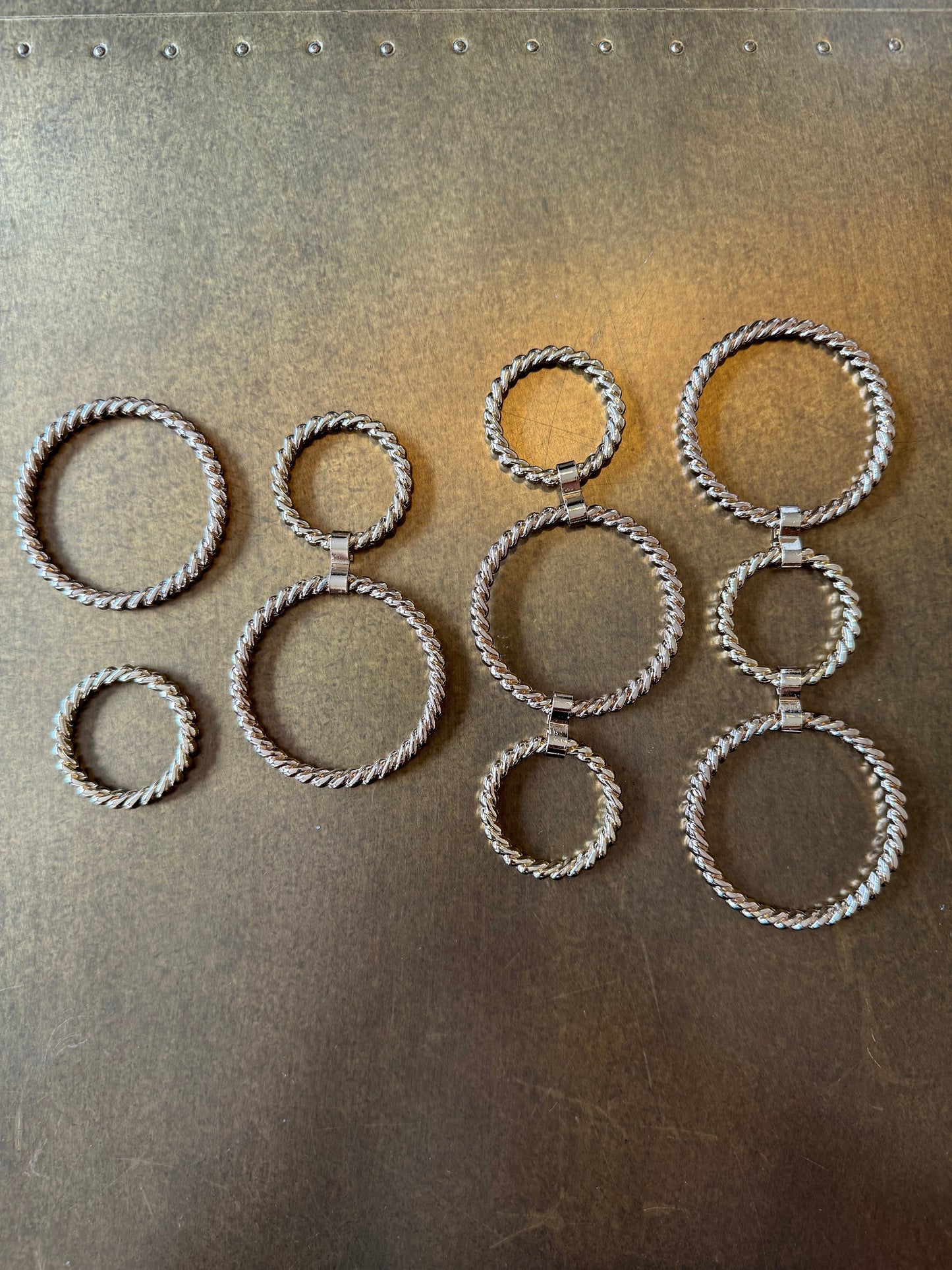 Rings, Ring Buckle Set, Flexible Gold Metal Rings, Rings, Swimwear, Clothing, Belt, Bags, Crafts, Ring Set, Textured Rings, Single,Connected