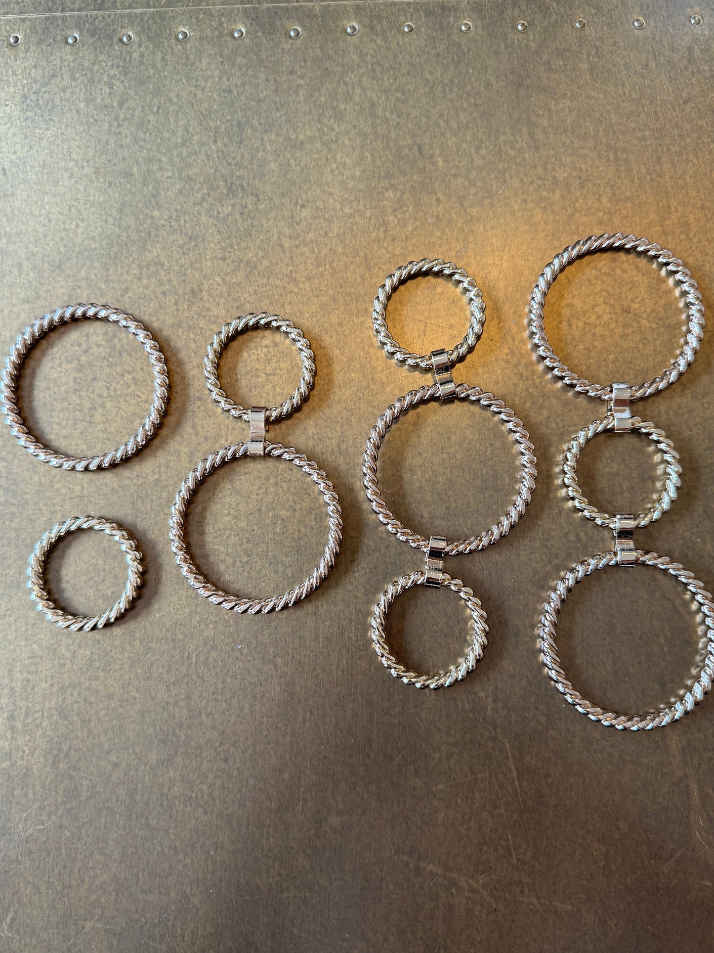 Rings, Ring Buckle Set, Flexible Gold Metal Rings, Rings, Swimwear, Clothing, Belt, Bags, Crafts, Ring Set, Textured Rings, Single,Connected